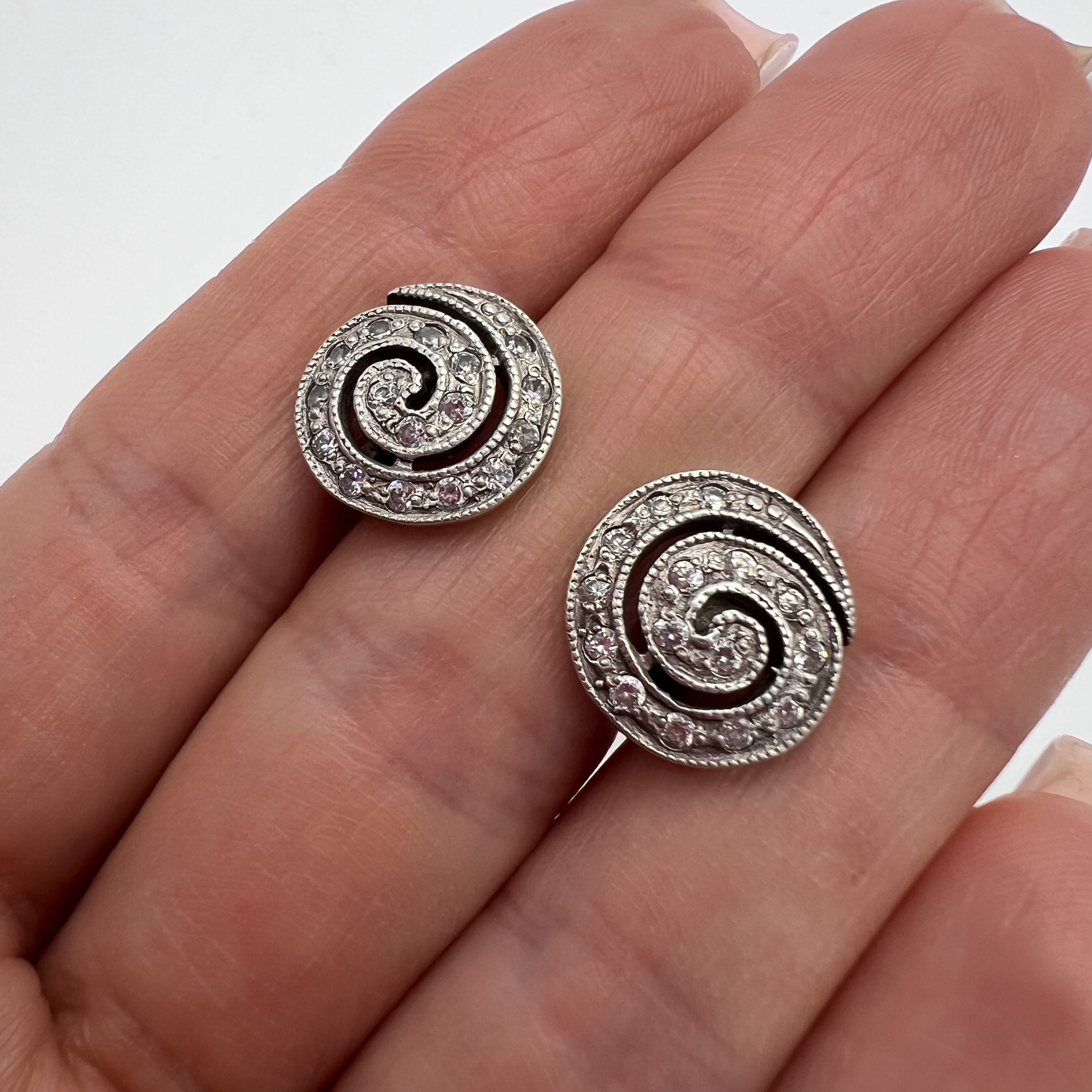 Other Vintage Pair Of Stud Earrings Sterling Silver 5.11gr Size ONE SIZE - 7 Thumbnail