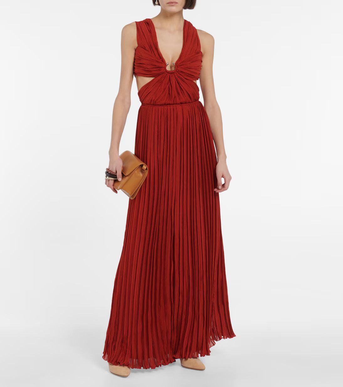 Chloe o1y0825 Gown in Brick Size M / US 6-8 / IT 42-44 - 5 Thumbnail