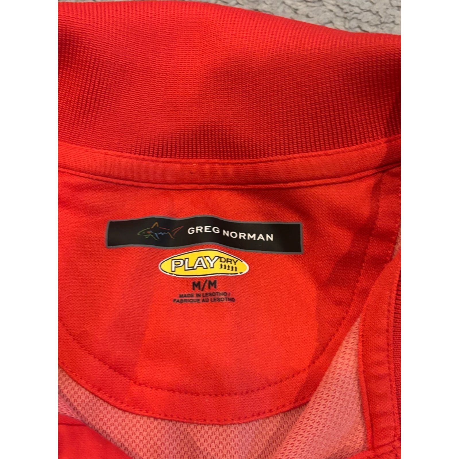 Vintage Greg Norman Golf Polo Shirt Mens Medium Orange Pik Short Sleeve Active Play Dry Size US M / EU 48-50 / 2 - 3 Thumbnail