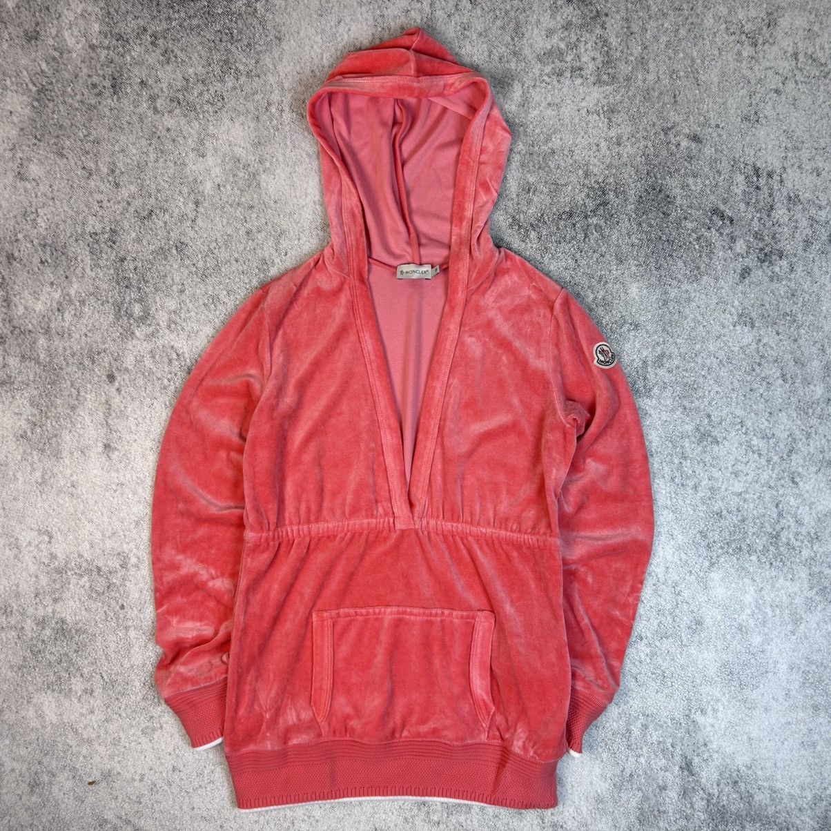Moncler Moncler W v-neck pink hoodie Size S / US 4 / IT 40 - 6 Thumbnail