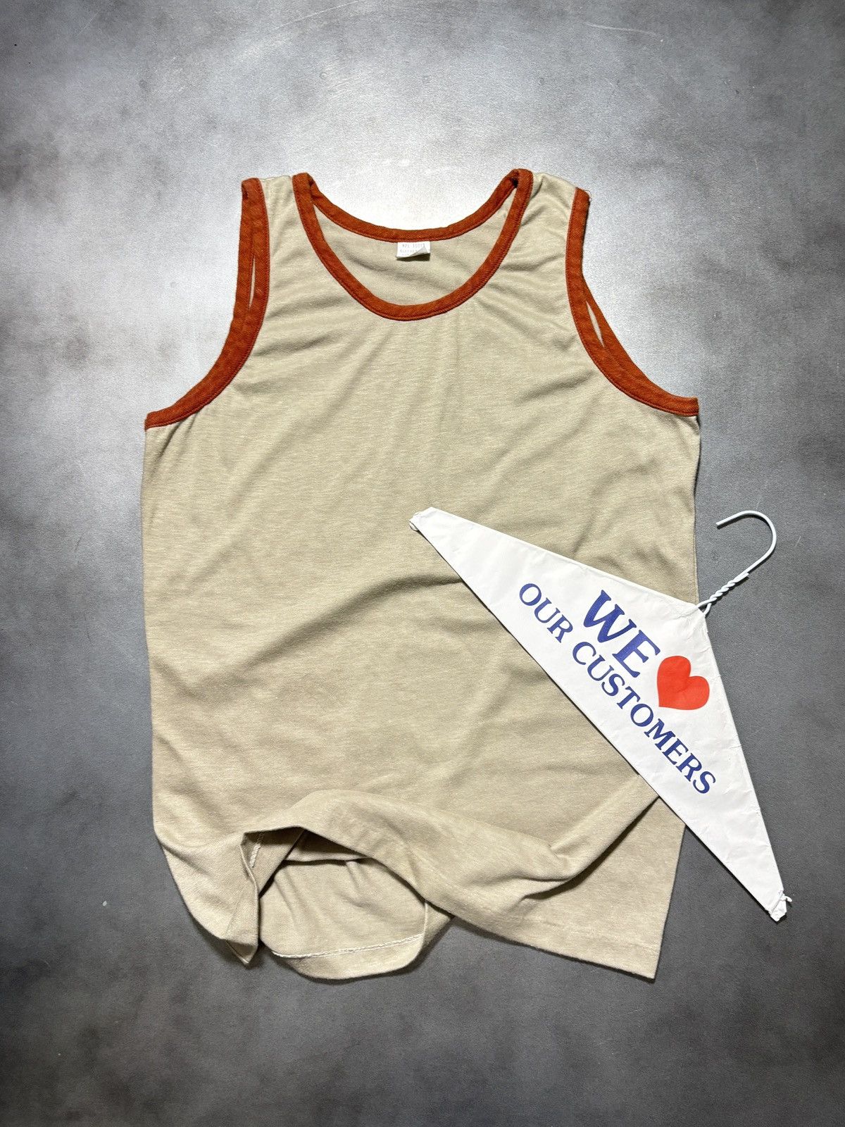 Vintage 1970s Tank Top 70s Vintage Blank Tee Two Tone Sportswear 80s Size US S / EU 44-46 / 1 - 4 Thumbnail
