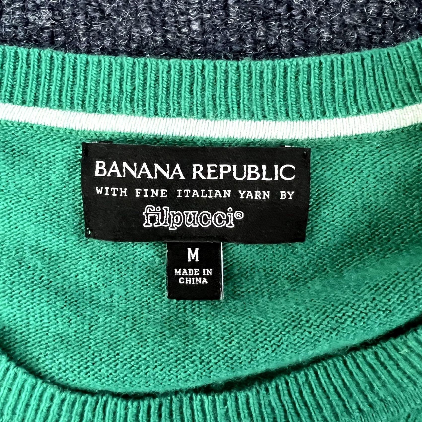 Banana Republic Banana Republic Sweater Womens Medium Green Merino Wool Cashmere Knit Crewneck Puff Sleeve Size M / US 6-8 / IT 42-44 - 4 Thumbnail