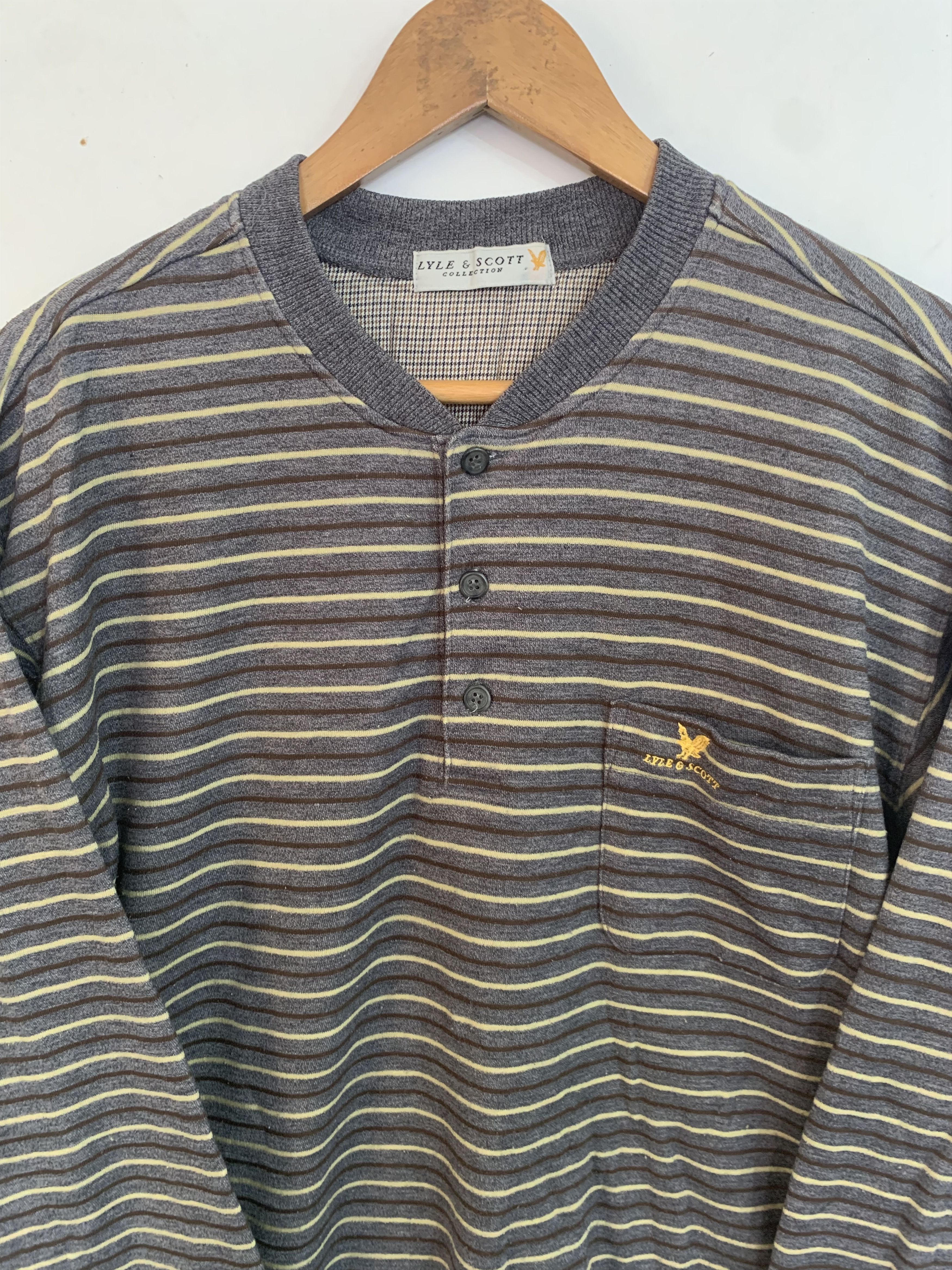 Lyle & Scott Lyle & Scott Vintage Sweatshirt Stripe Medium Size US M / EU 48-50 / 2 - 3 Thumbnail