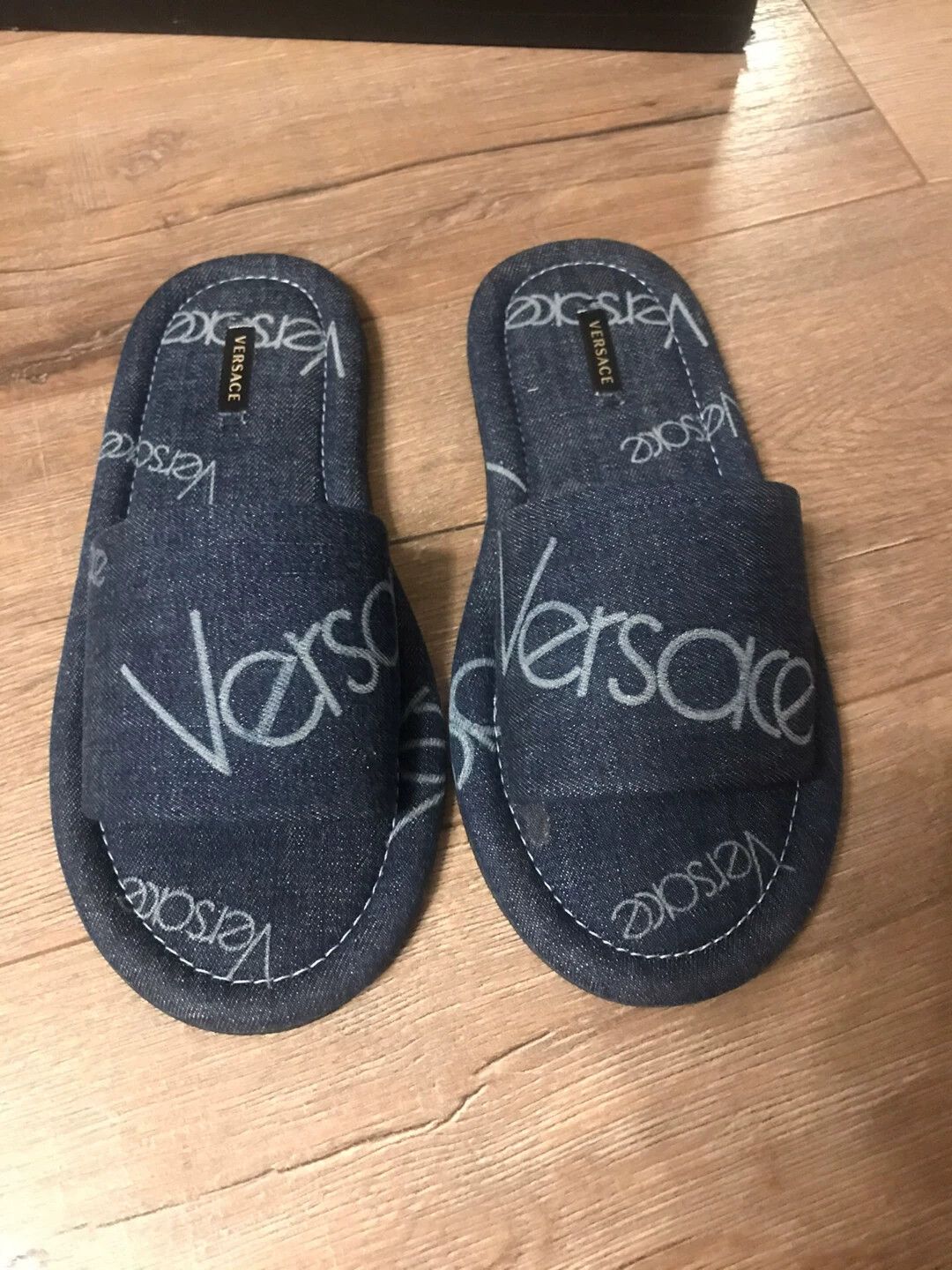Versace Versace Denim Slippers Unisex 38 (Fits Larger) Size US 7.5 / IT 37.5 - 4 Thumbnail