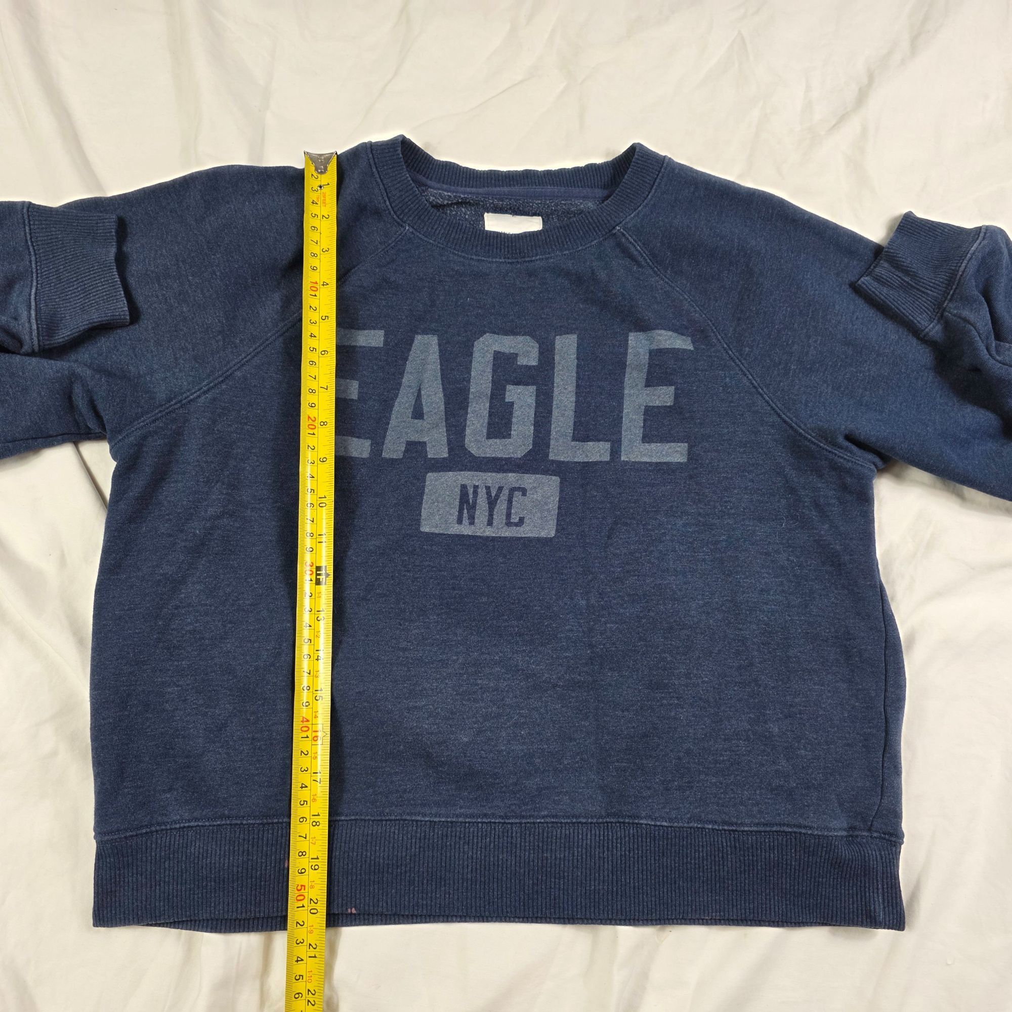 American Eagle Outfitters American Eagle Womens Large Blue Sweatshirt Eagle NYC Graphi Size L / US 10 / IT 46 - 8 Thumbnail
