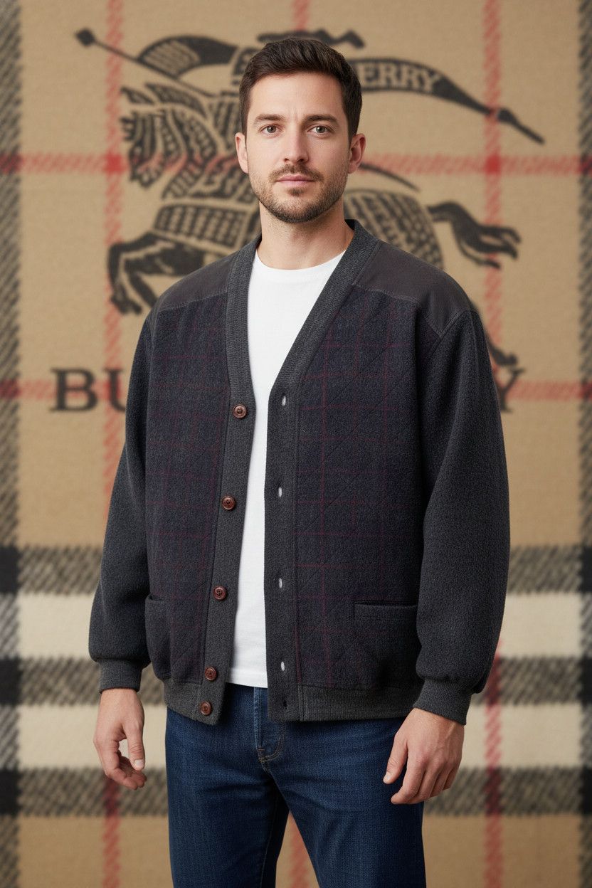 Burberry 🔥 Burberry light bomber wool cardigan jacket size xl Size US XL / EU 56 / 4 - 1 Thumbnail