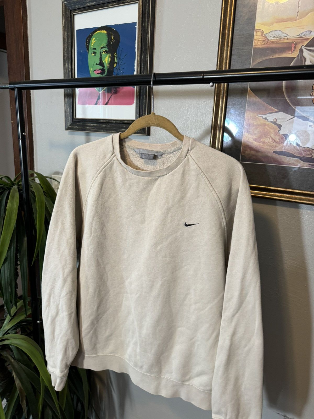 Nike × Vintage Y2K Vintage Nike Beige Sweatshirt XL Size US XL / EU 56 / 4 - 3 Thumbnail