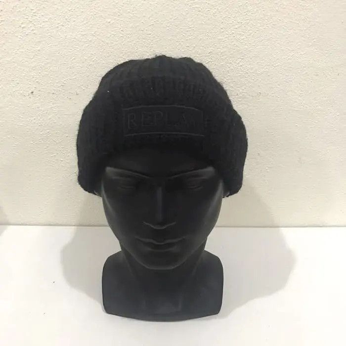 Replay × Vintage Replay Spellout Beanie Hat Size ONE SIZE - 2 Thumbnail