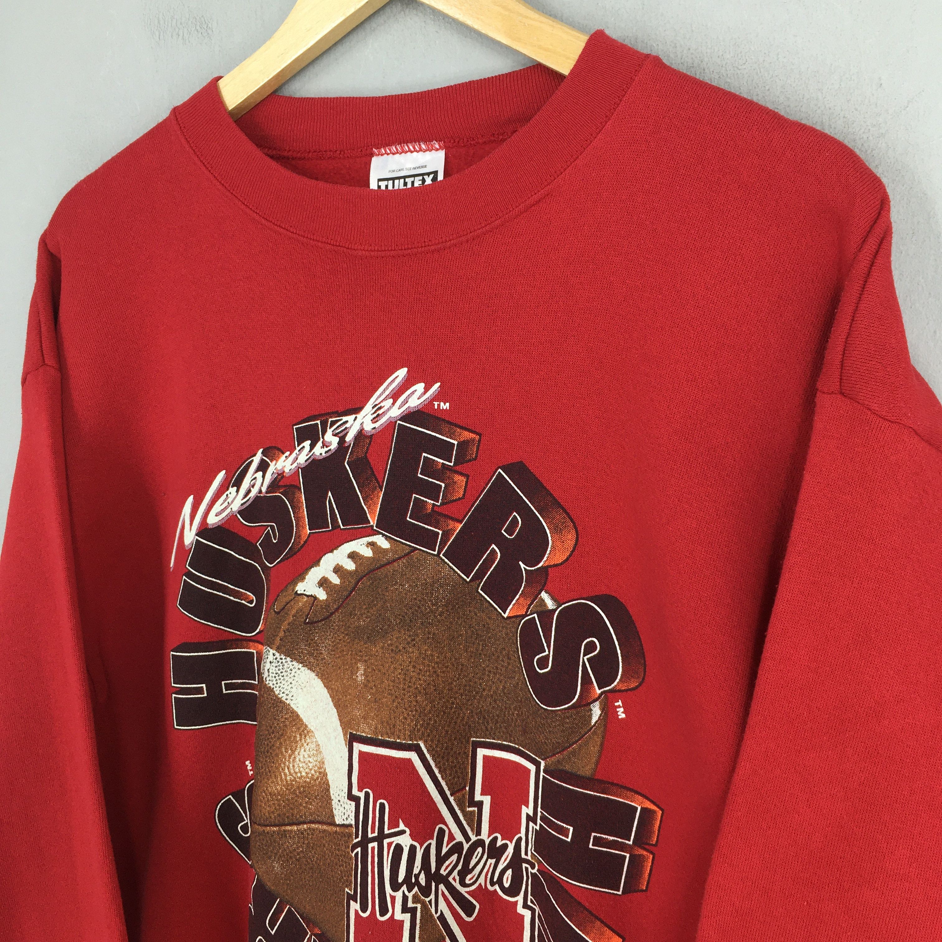 NCAA × Tultex × Vintage Vintage Nebraska Huskers Football Sweatshirts XLarge Size US XL / EU 56 / 4 - 3 Thumbnail