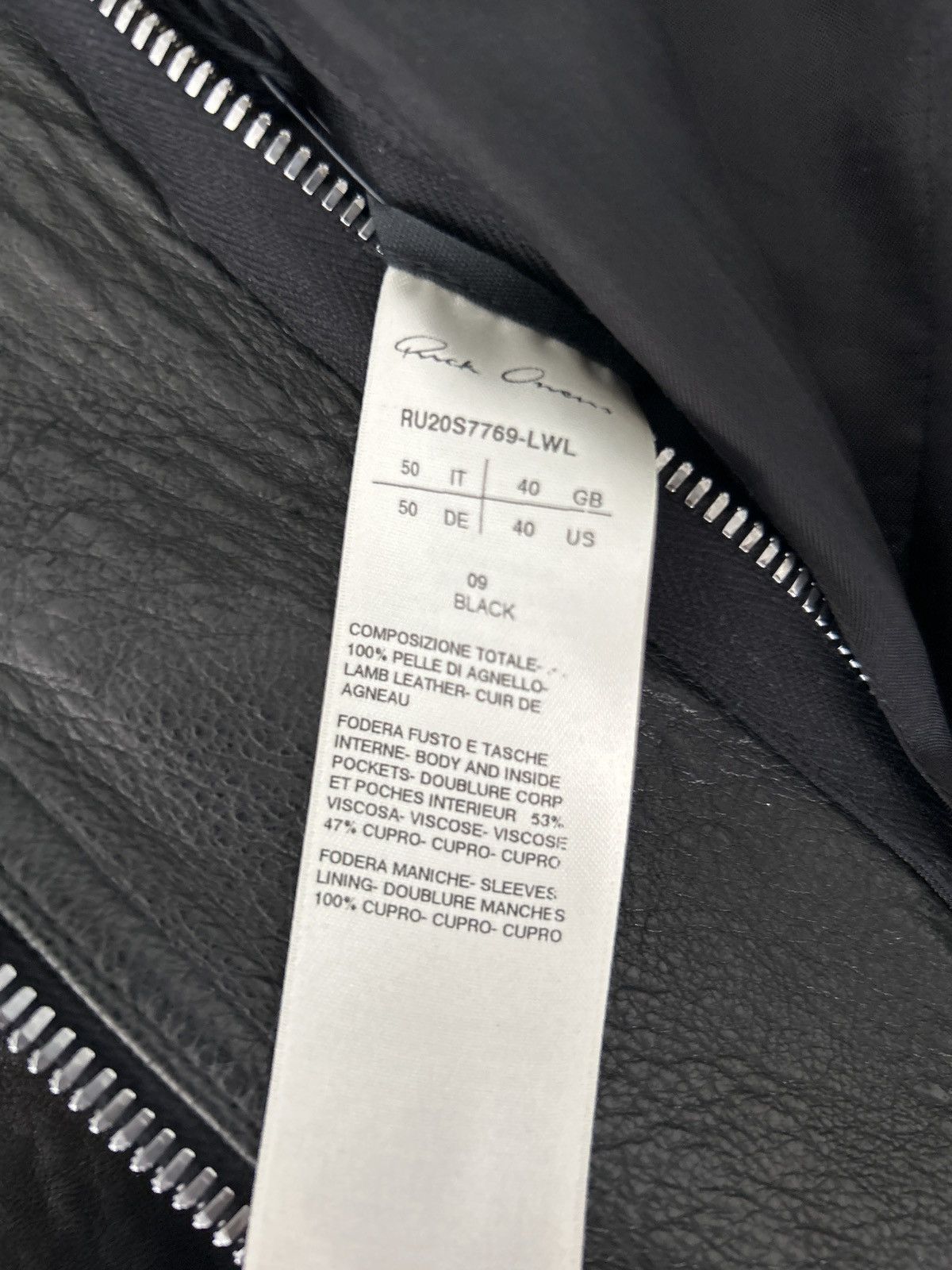 Rick Owens IES Blistered Leather Moto Jacket Size US M / EU 48-50 / 2 - 9 Thumbnail