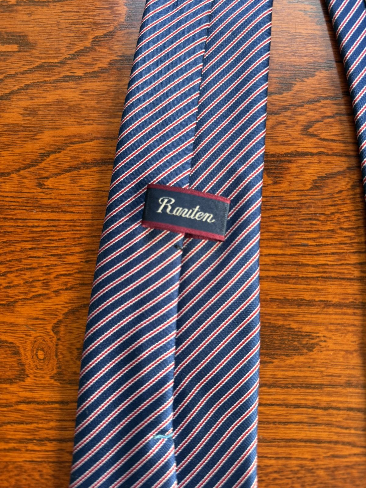 Other Ranten Navy Regimental Stripe Silk Tie Made in Japan Size ONE SIZE - 5 Thumbnail