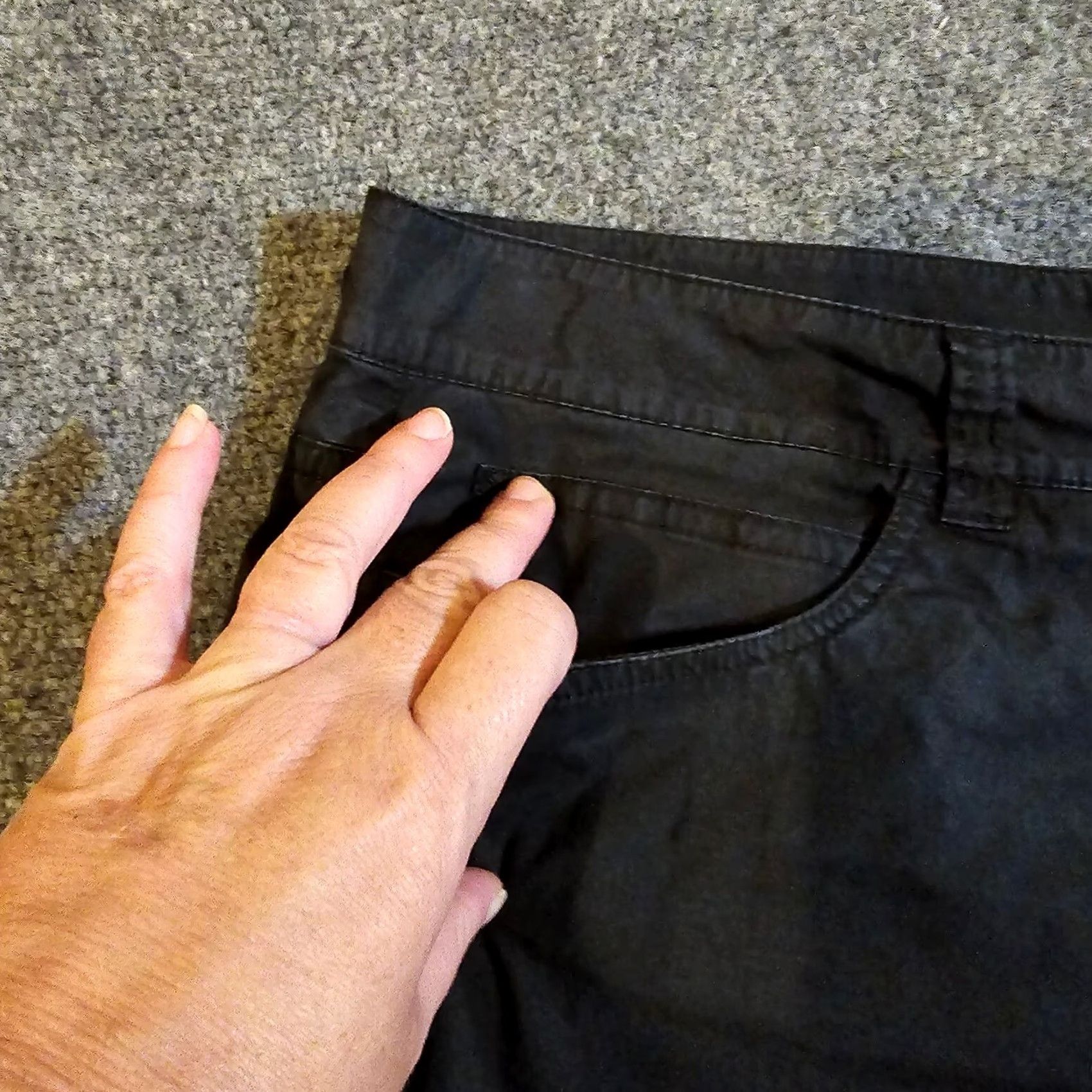 Eileen Fisher Eileen Fisher Pants Womens L Black Capri Zippered Stretch Casual Capris Size 36" / US 14 / IT 50 - 3 Thumbnail