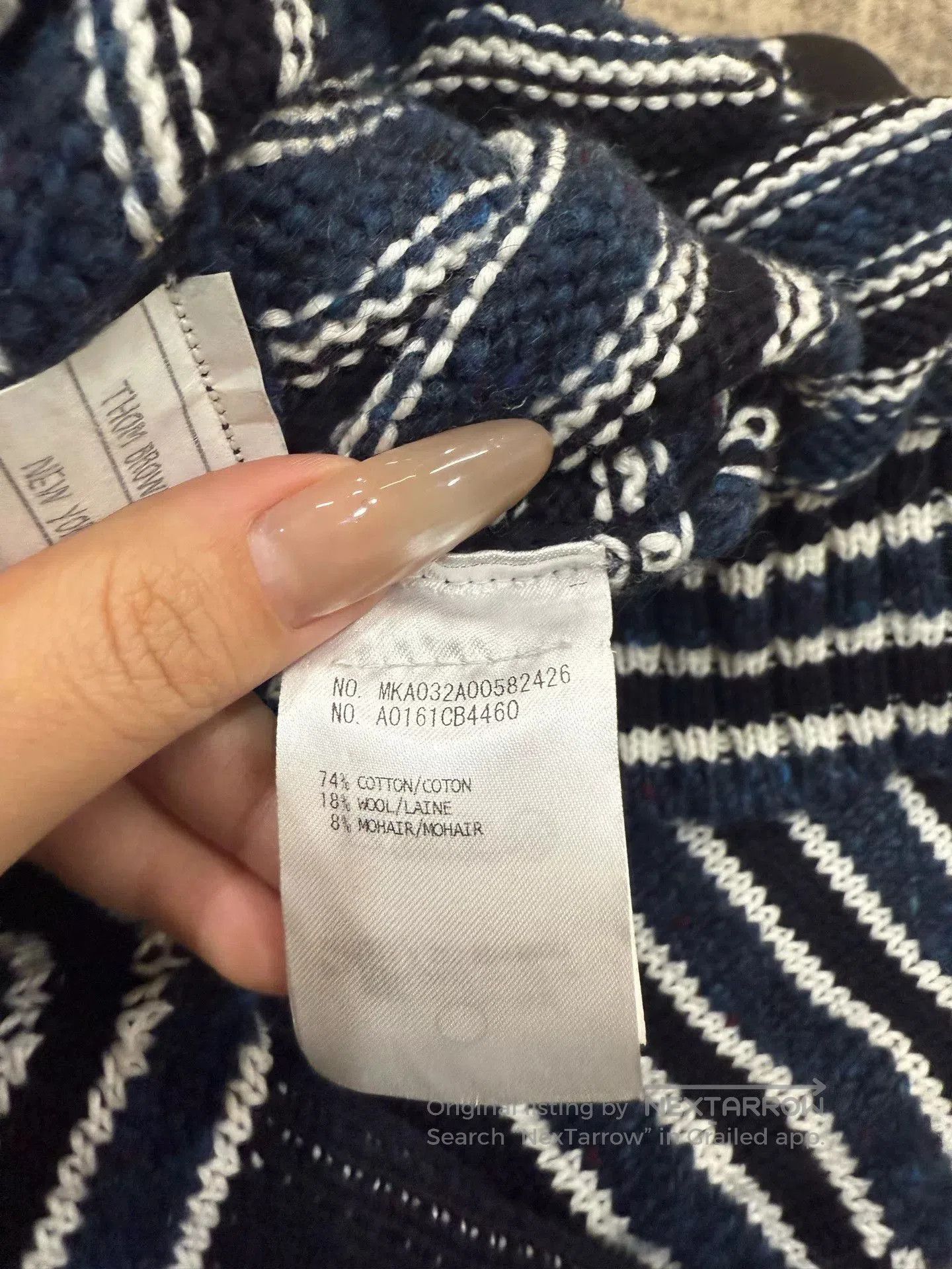 Thom Browne Thom Browne Striped Logo Sweater. Size US L / EU 52-54 / 3 - 5 Thumbnail
