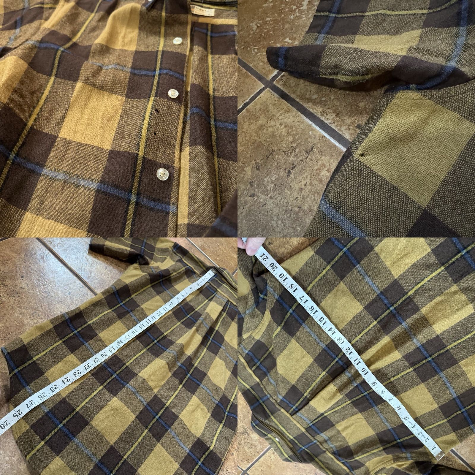 Vintage VINTAGE Penneys Towncraft Shirt Plaid Button Front VTG green S Rockabilly 1950s 60s Mens Size US S / EU 44-46 / 1 - 8 Thumbnail