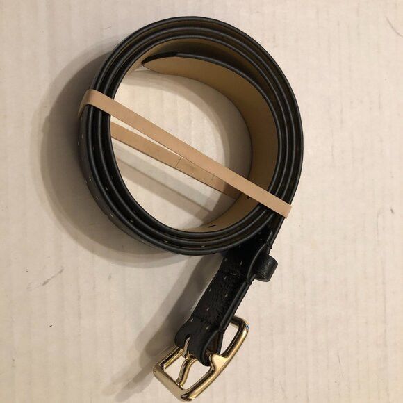 Talbots TALBOTS women's new black leather belt size: S Size ONE SIZE - 4 Thumbnail