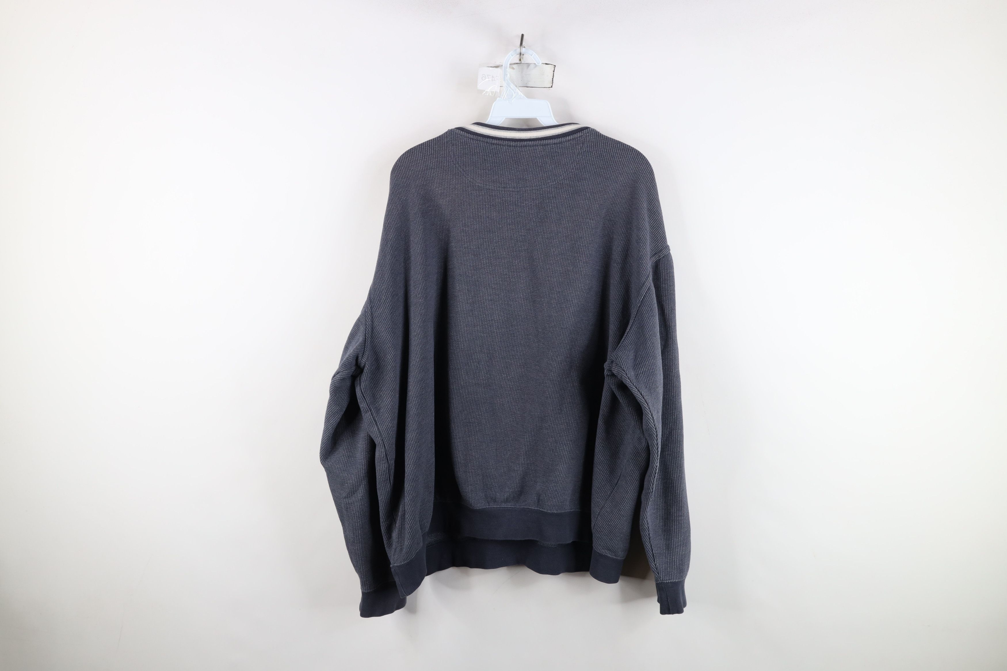 Vintage Vintage 90s Streetwear Ribbed Knit Pullover Sweatshirt Size US L / EU 52-54 / 3 - 9 Thumbnail