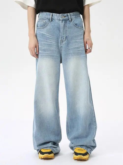 Jean Kuramochi x nen Blue Wide Leg Baggy Denim Jeans Size US 32 / EU 48 - 4 Thumbnail