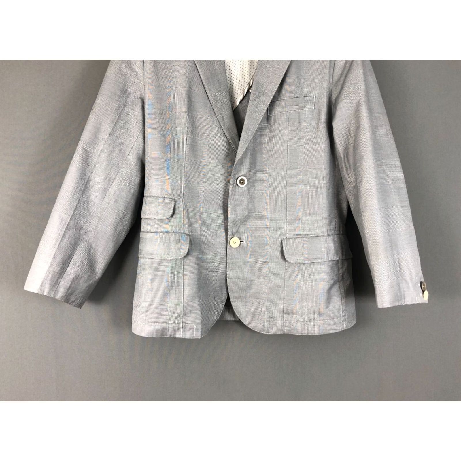 Hugo Boss HUGO BOSS 2 Piece Suit Cotton Gray Men 38R Check Jacket/Coat Two-Button Notch Single-Breasted Pants 2 Piece Casual Regular Mens Size 38R - 6 Thumbnail