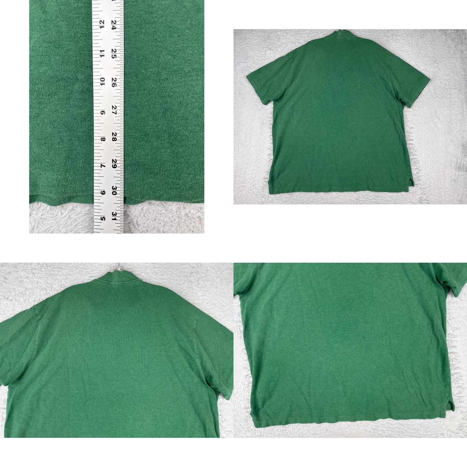 Ralph Lauren VINTAGE Ralph Lauren Polo Shirt 2XB Green 100% Cotton Short Sleeve Big & Tall Men Polo Shirt Size US XXL / EU 58 / 5 - 9 Thumbnail