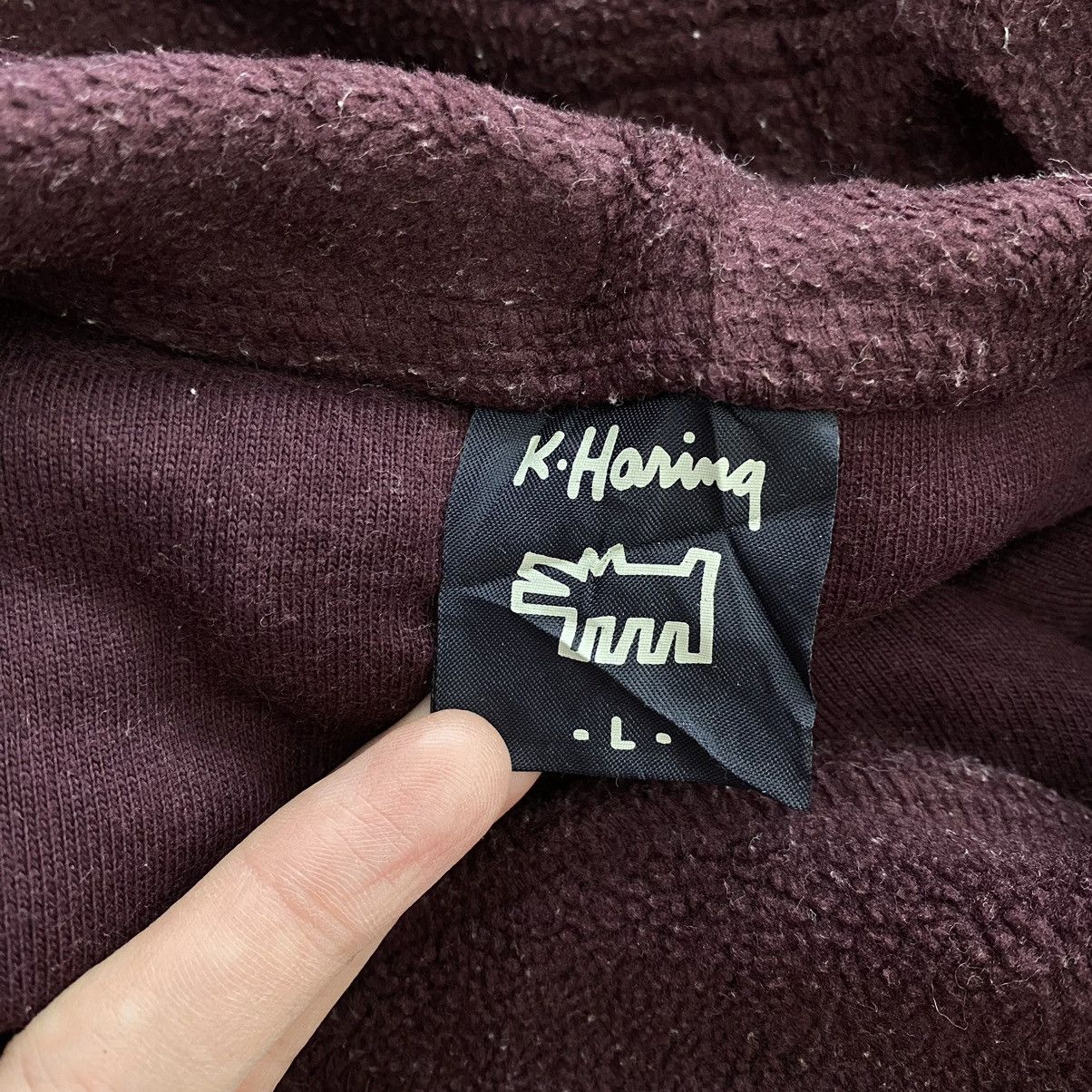 Keith Haring KEITH HARING City Cycle Pop Art Purple Fleece Sweatshirt Size US M / EU 48-50 / 2 - 5 Thumbnail