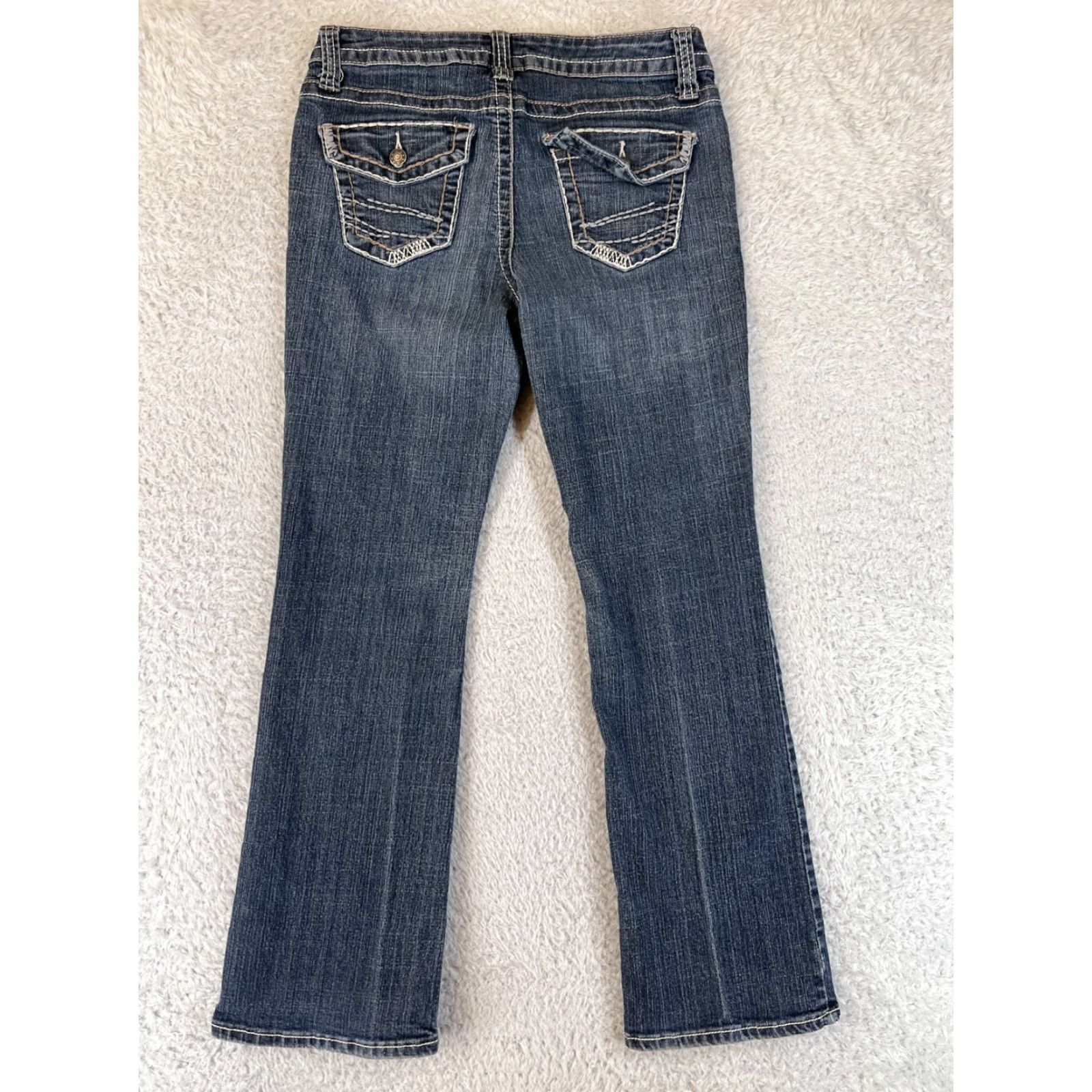 Vintage A New Approach Jeans Womens 6 Blue Bootcut Western Embroidered Pants Size 28" / US 6 / IT 42 - 2 Thumbnail