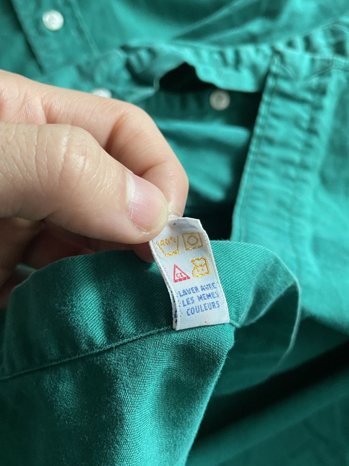 Polo Ralph Lauren × Vintage Vintage oversized Polo Ralph Lauren Pony Logo Green Shirt Size US L / EU 52-54 / 3 - 5 Thumbnail