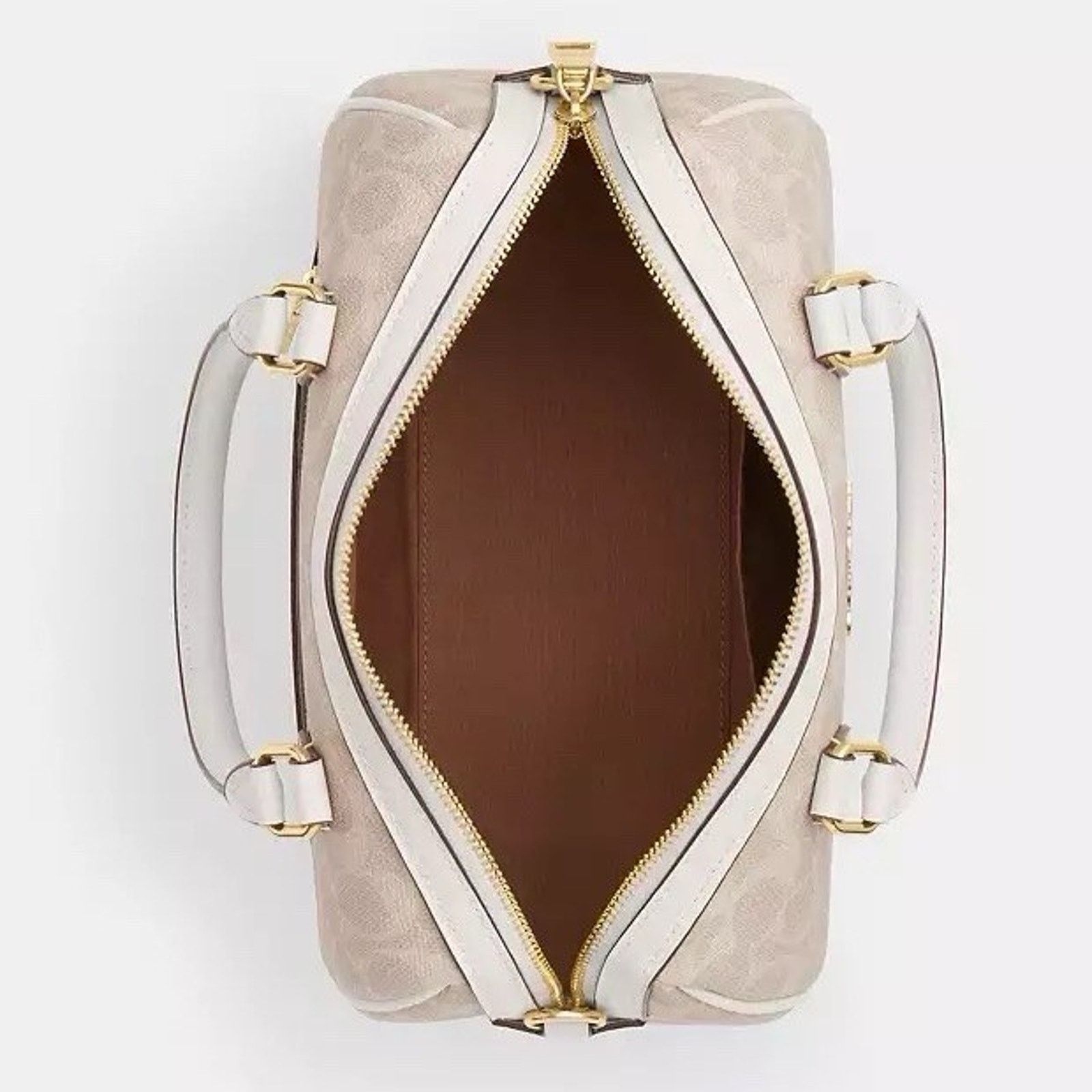 Coach NWT Coach Rowan Satchel Bag CV961 Gold/Sand/Chalk Size ONE SIZE - 10 Thumbnail