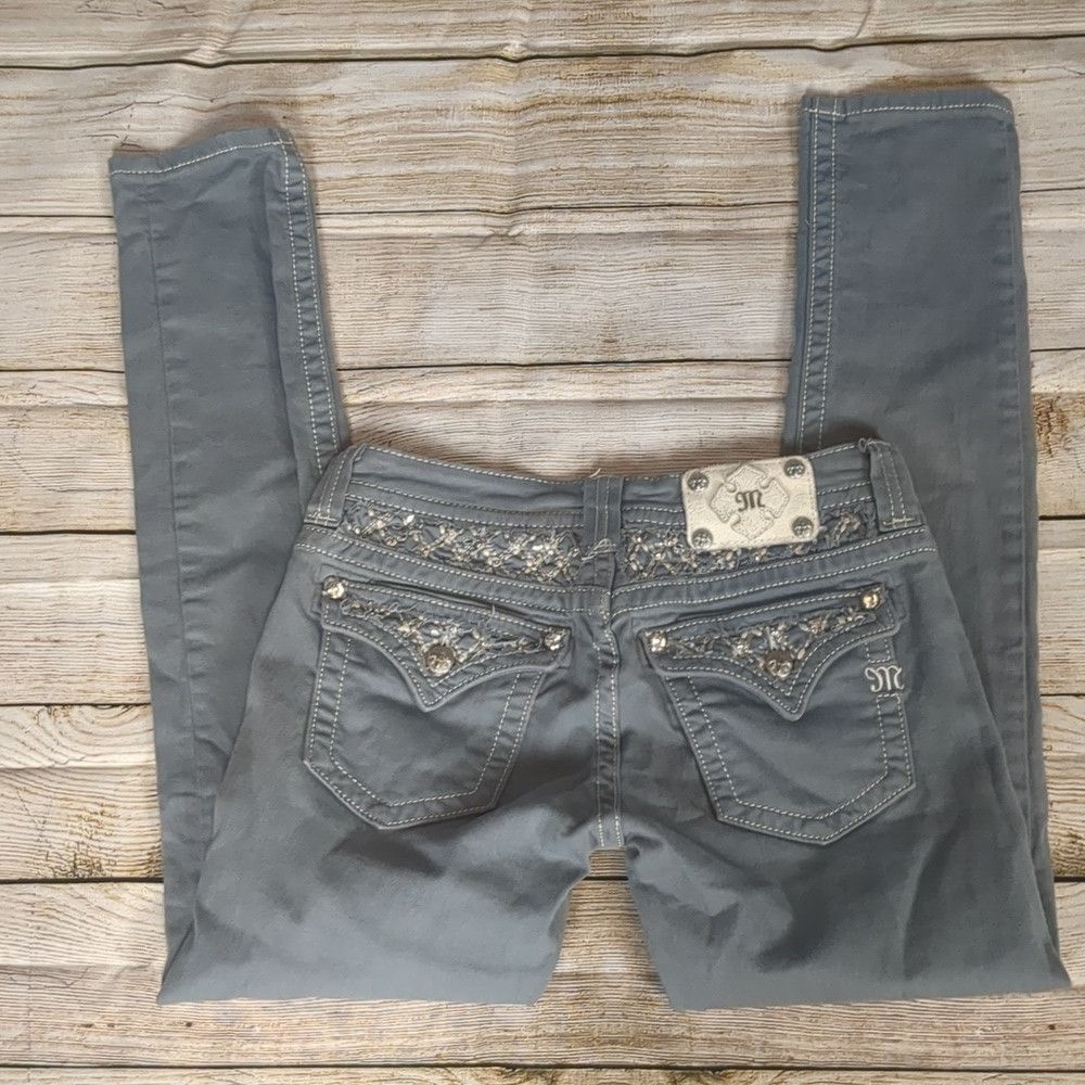Miss Me Miss me gray skinny jeans size 28 Size 28" / US 6 / IT 42 - 4 Thumbnail
