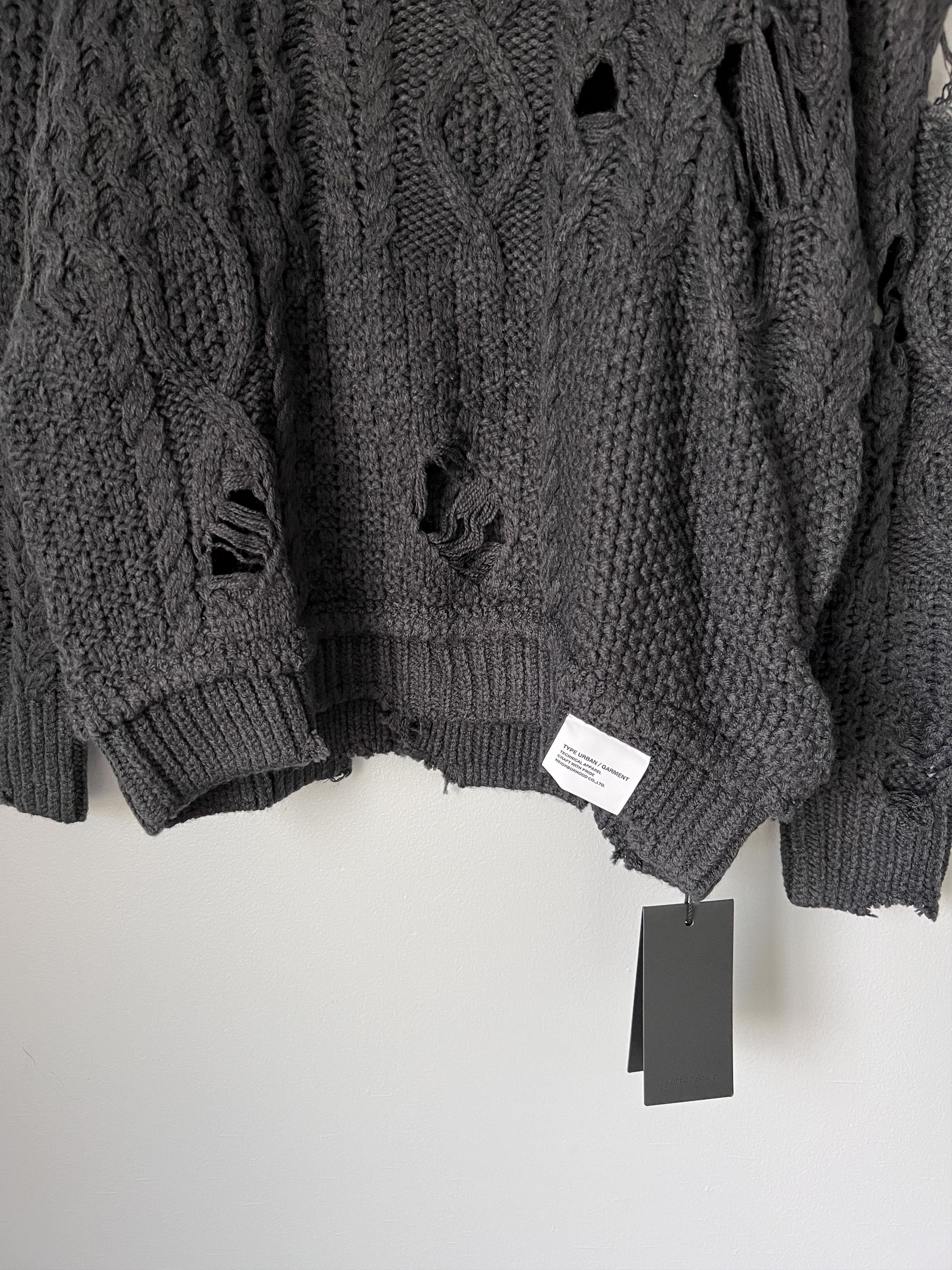 Neighborhood Patchwork Savage Sweater in Black