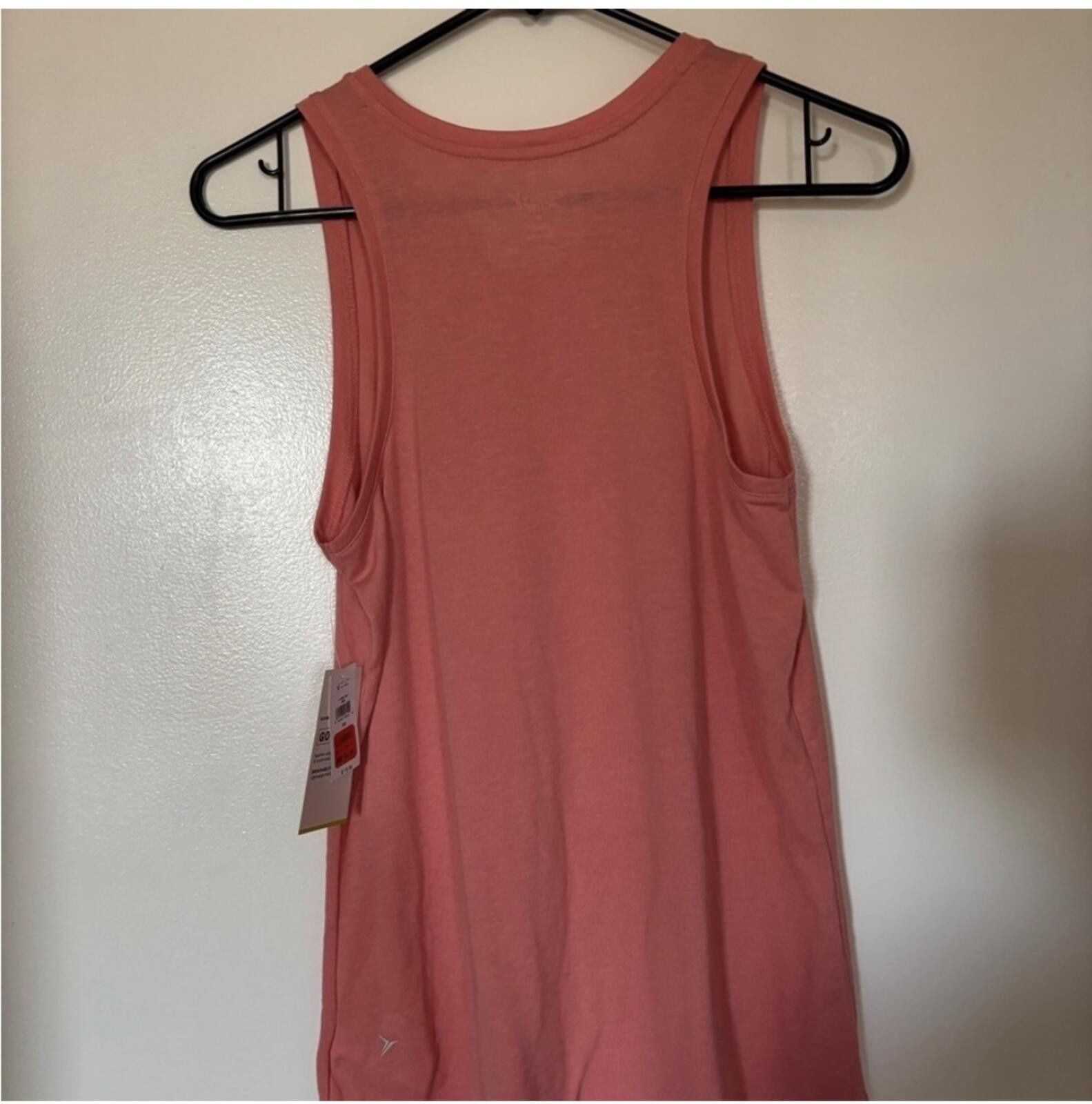 Old Navy (OLD NAVY) Coral Tank Top with Yellow Print Size ONE SIZE - 3 Thumbnail