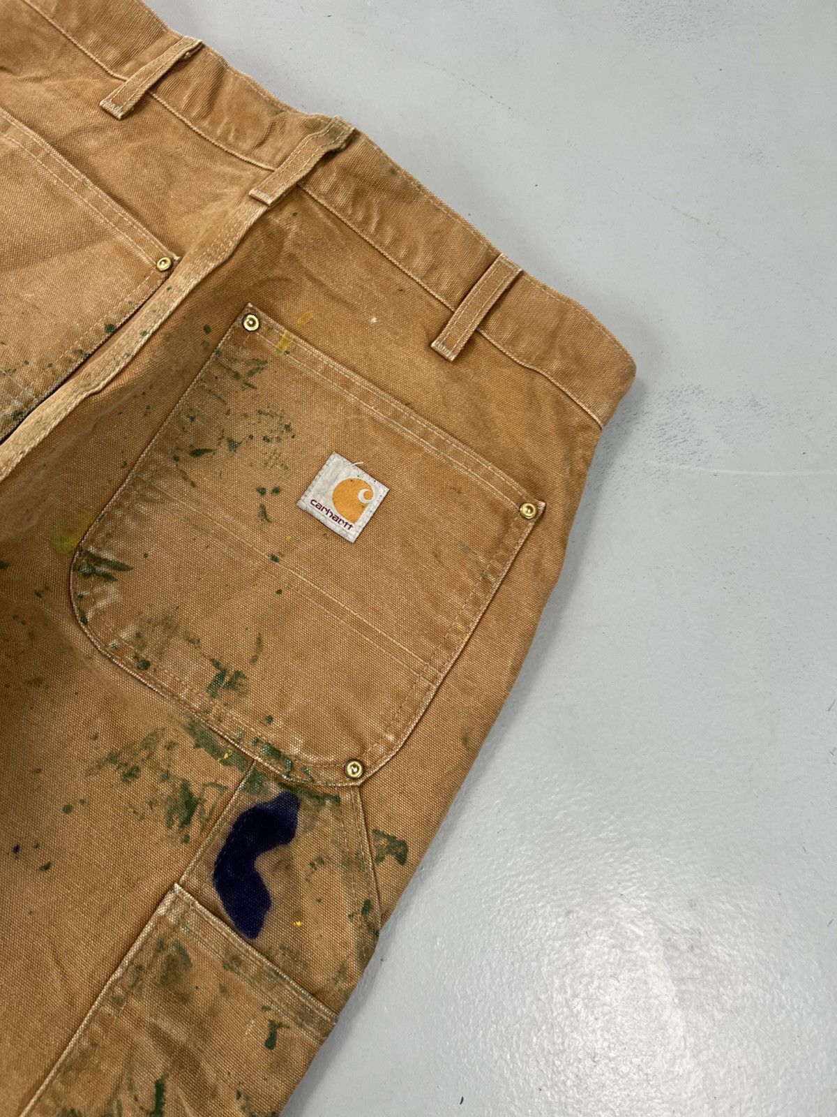 Carhartt Vintage carhartt B01 BRN painted double knee workwear Size US 30 / EU 46 - 10 Thumbnail