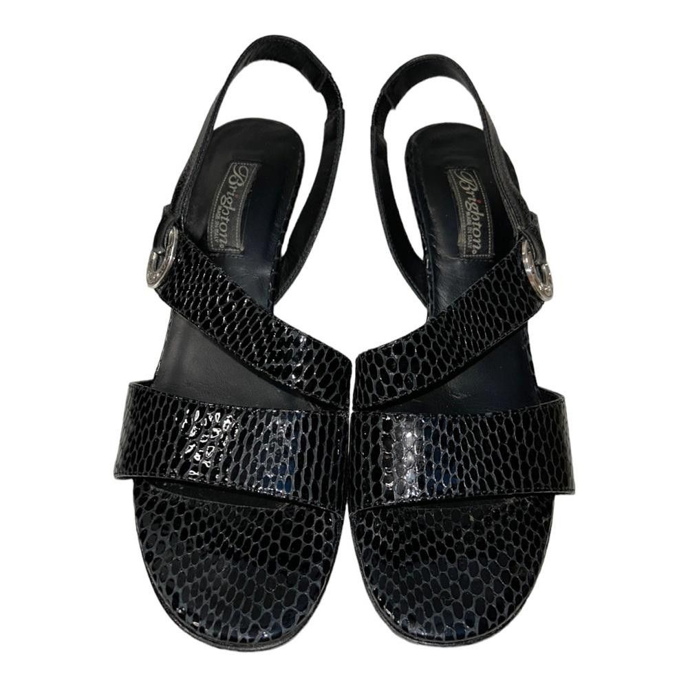 Brighton Brighton l Rivoli Patent Snakeskin Leather Heels Size 9 Size US 9 / IT 39 - 4 Thumbnail