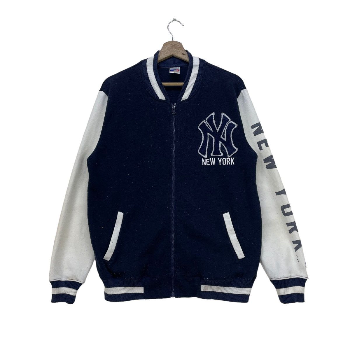 image of Vintage Mlb Major League Baseball New York Jacket in Navy, Men's (Size Medium)