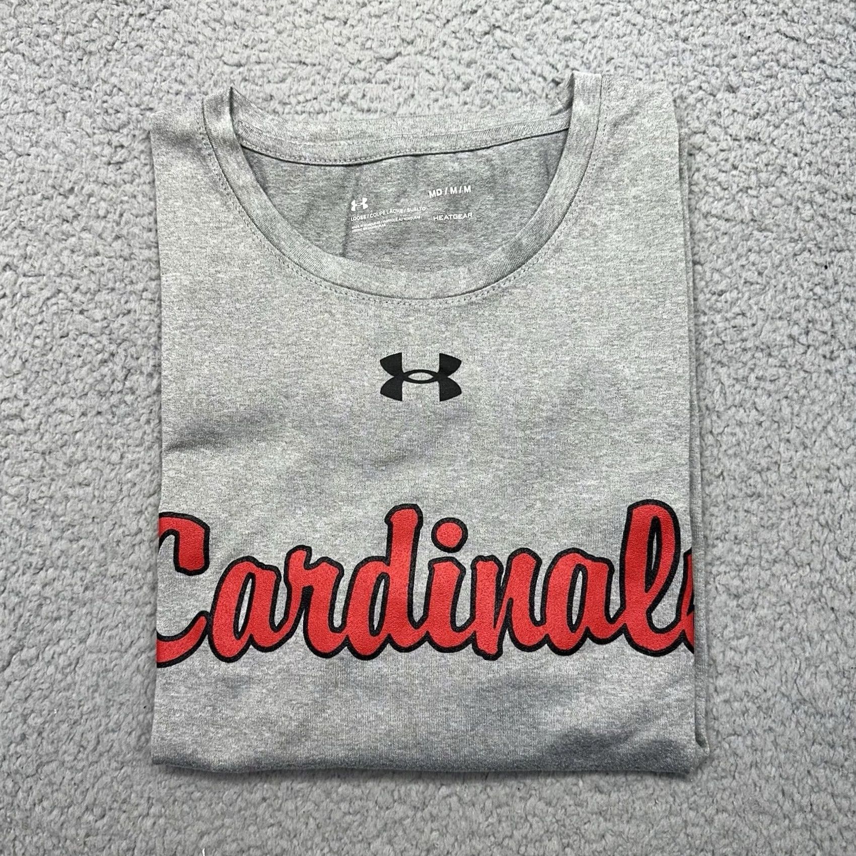Under Armour Under Armour Men's Gray HeatGear Short Sleeve T-Shirt Cardinals #17 Loose Size M Size US M / EU 48-50 / 2 - 6 Thumbnail