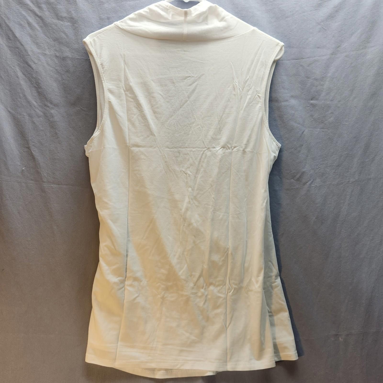 Designer Garnet Hill Wrap Style Sleeveless Top White Size Large NWOT Size L / US 10 / IT 46 - 6 Thumbnail