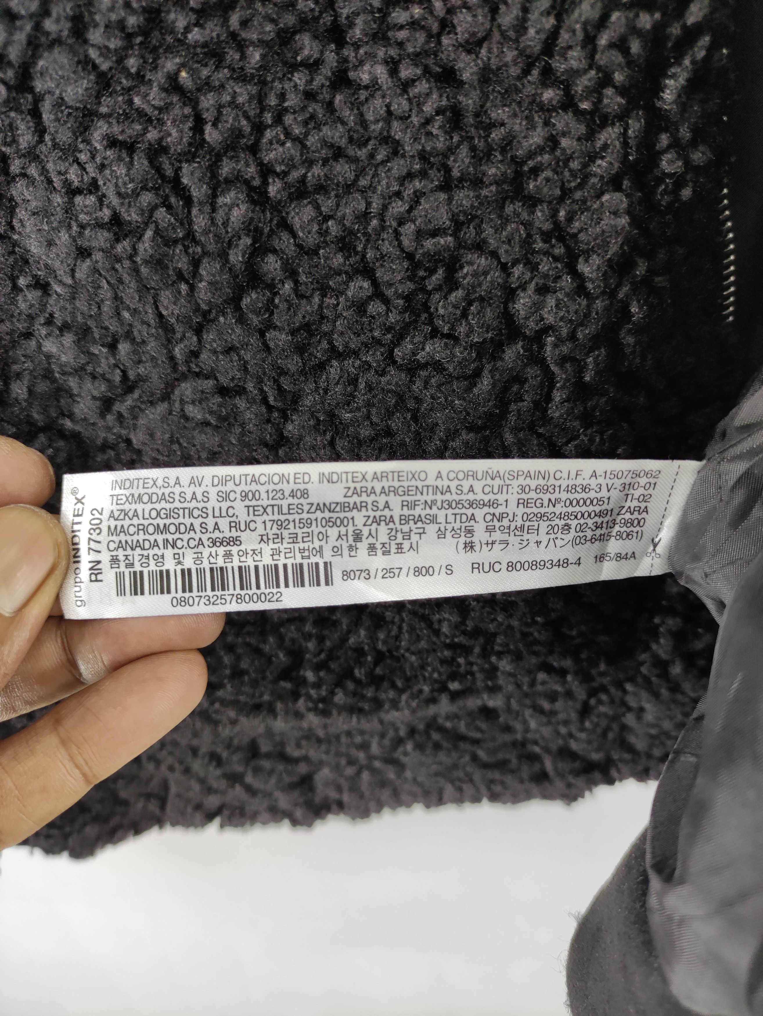 Zara Zara Black Sherpa Jacket Zipper Size S / US 4 / IT 40 - 5 Thumbnail