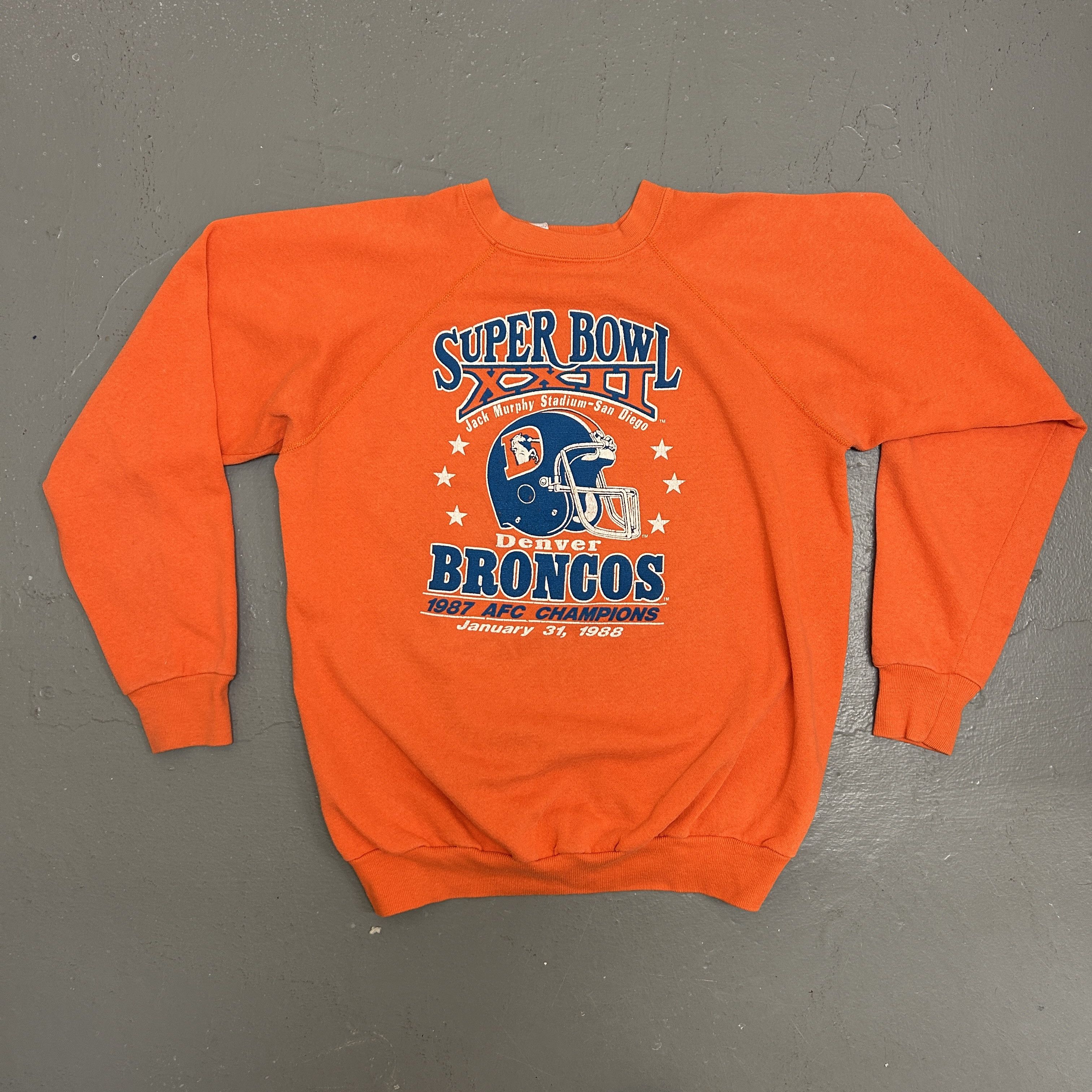 Broncos Vintage 80s Super Bowl XXII AFC Champs Crewneck (S)