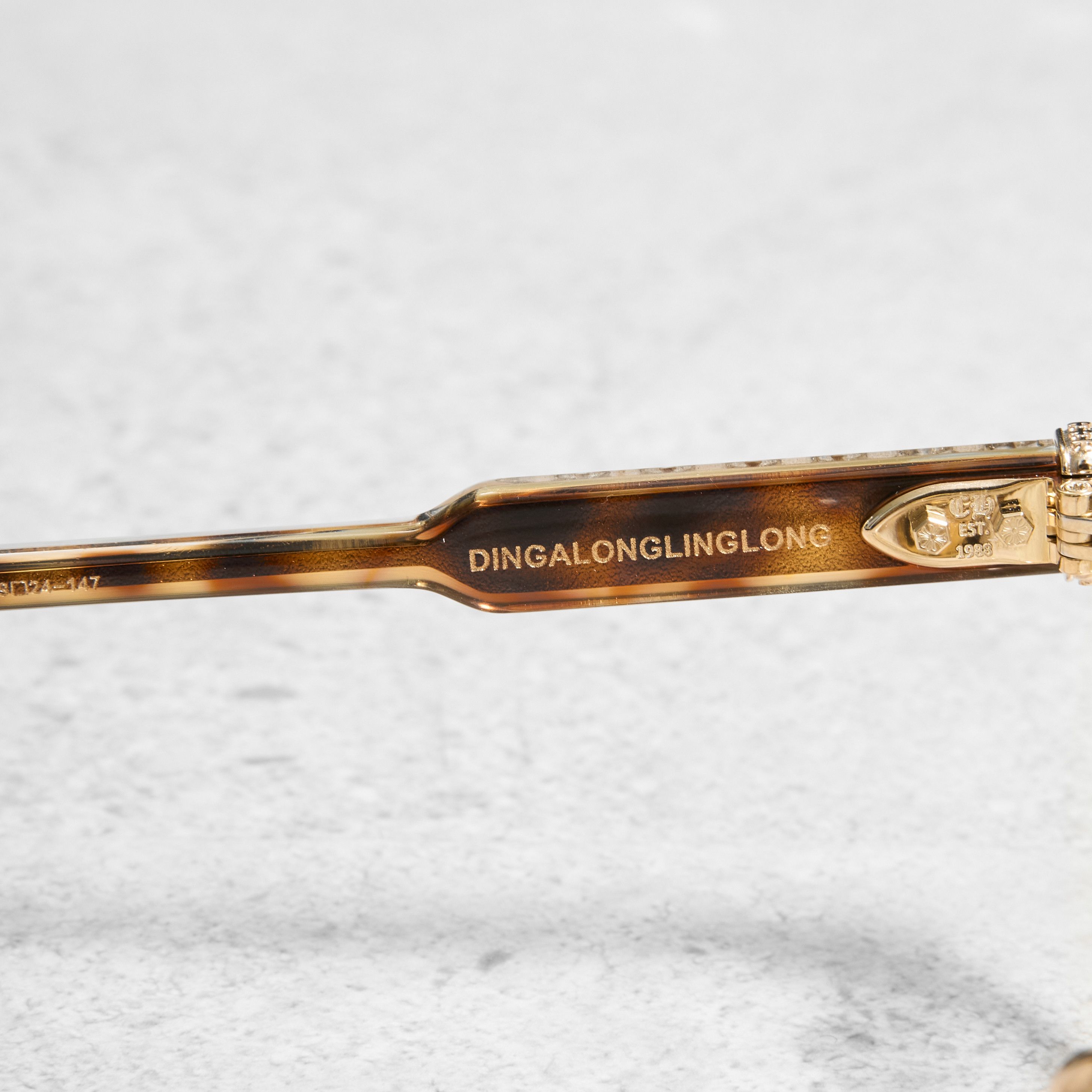 Chrome Hearts CHROME HEARTS DINGALONGLINGLONG PALE ALE/HAVANA TORTOISE Size ONE SIZE - 4 Thumbnail