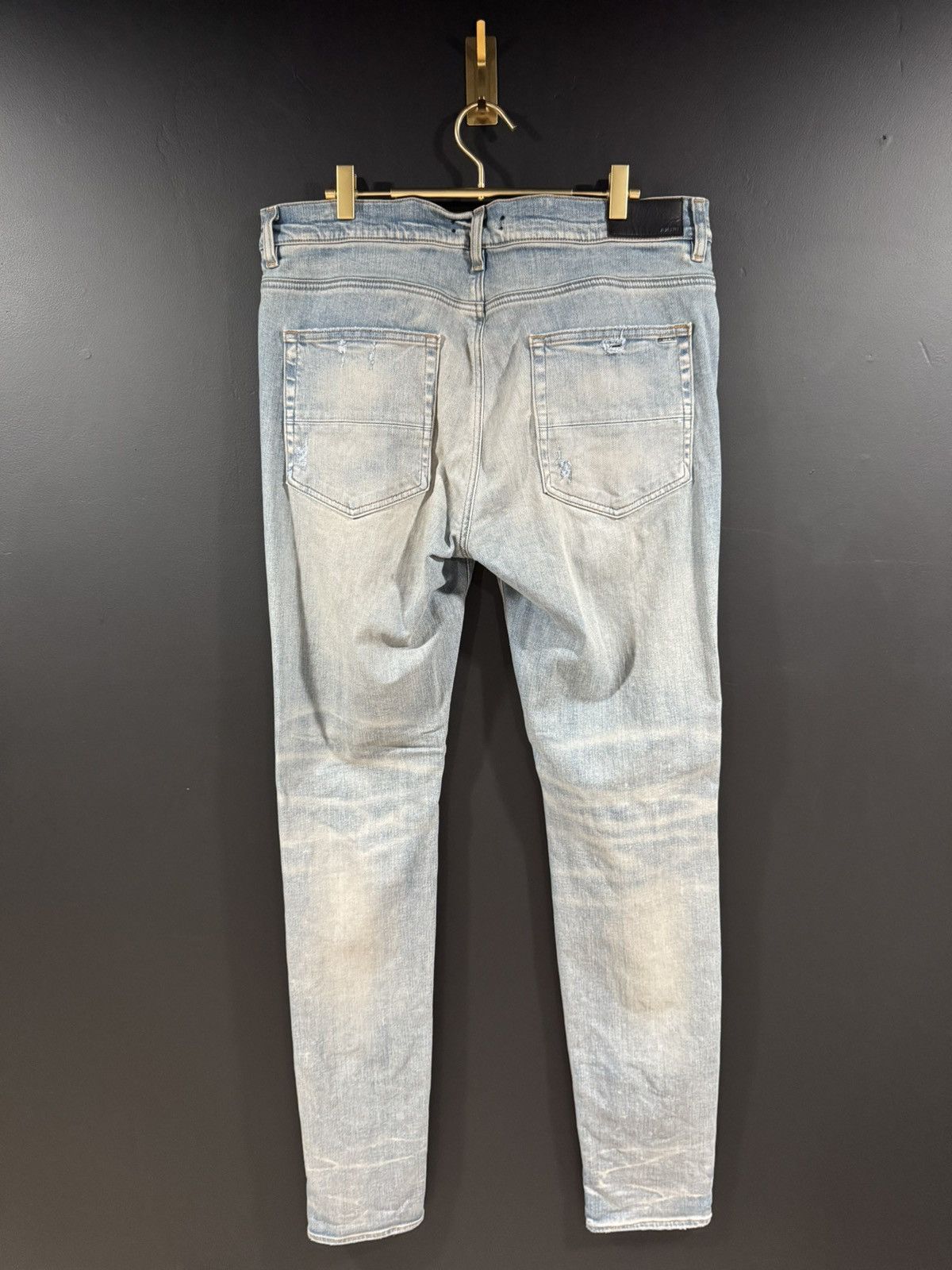 Amiri Amiri Thrasher Plus Distressed Stacked Denim Jeans 36x34 Size US 36 / EU 52 - 8 Thumbnail