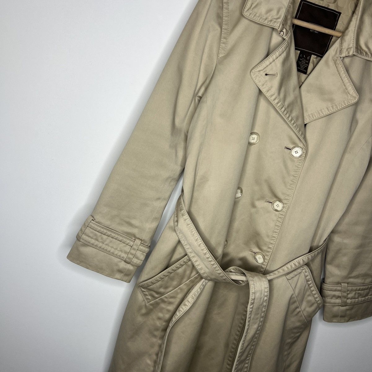 Coach × Designer Coach Trench Coat Double Breasted Belted Beige Luxury Rare Size M / US 6-8 / IT 42-44 - 4 Thumbnail