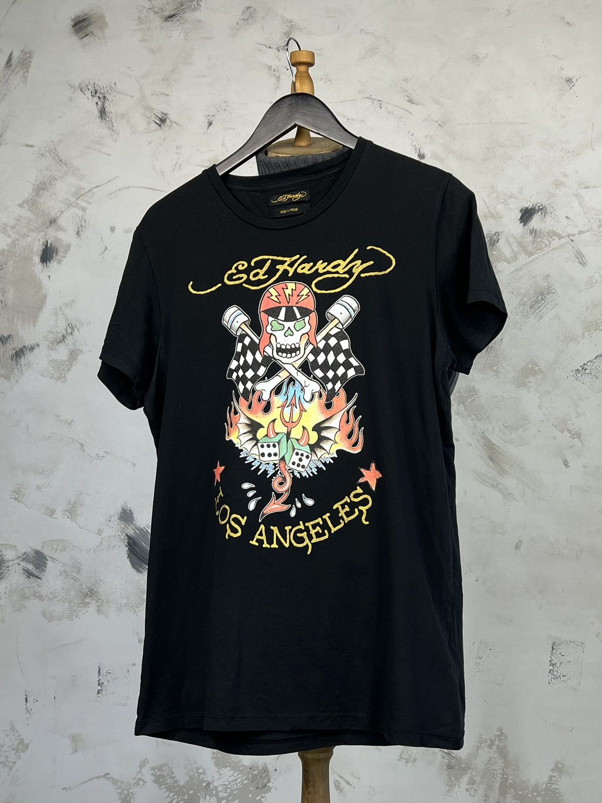 Ed Hardy Vintage Ed Hardy Los Angeles Shirt Size M - L Size US L / EU 52-54 / 3 - 1 Thumbnail