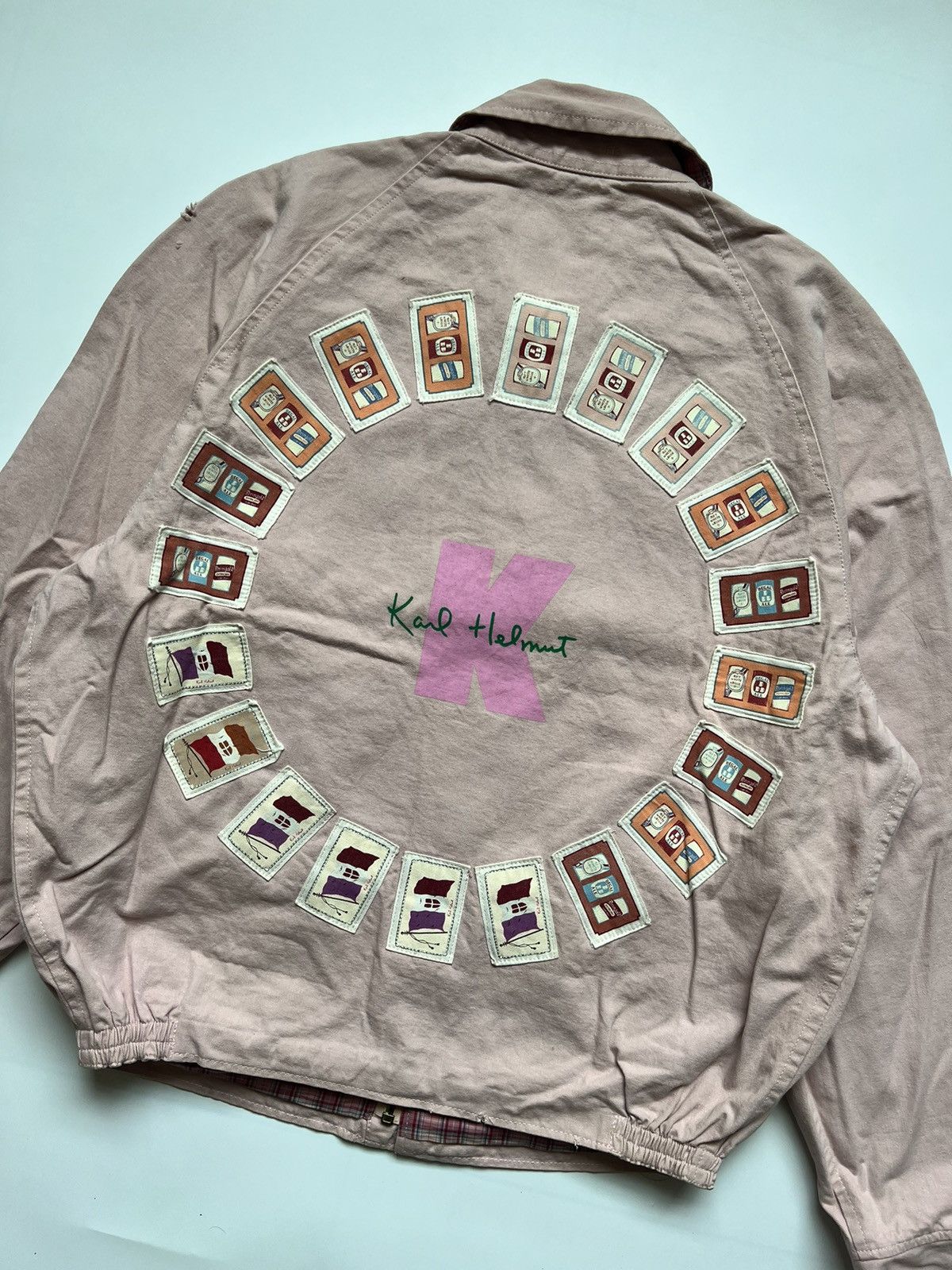 Karl Helmut Vintage 90's Karl Helmut Patch Bomber Jacket Size US L / EU 52-54 / 3 - 9 Thumbnail