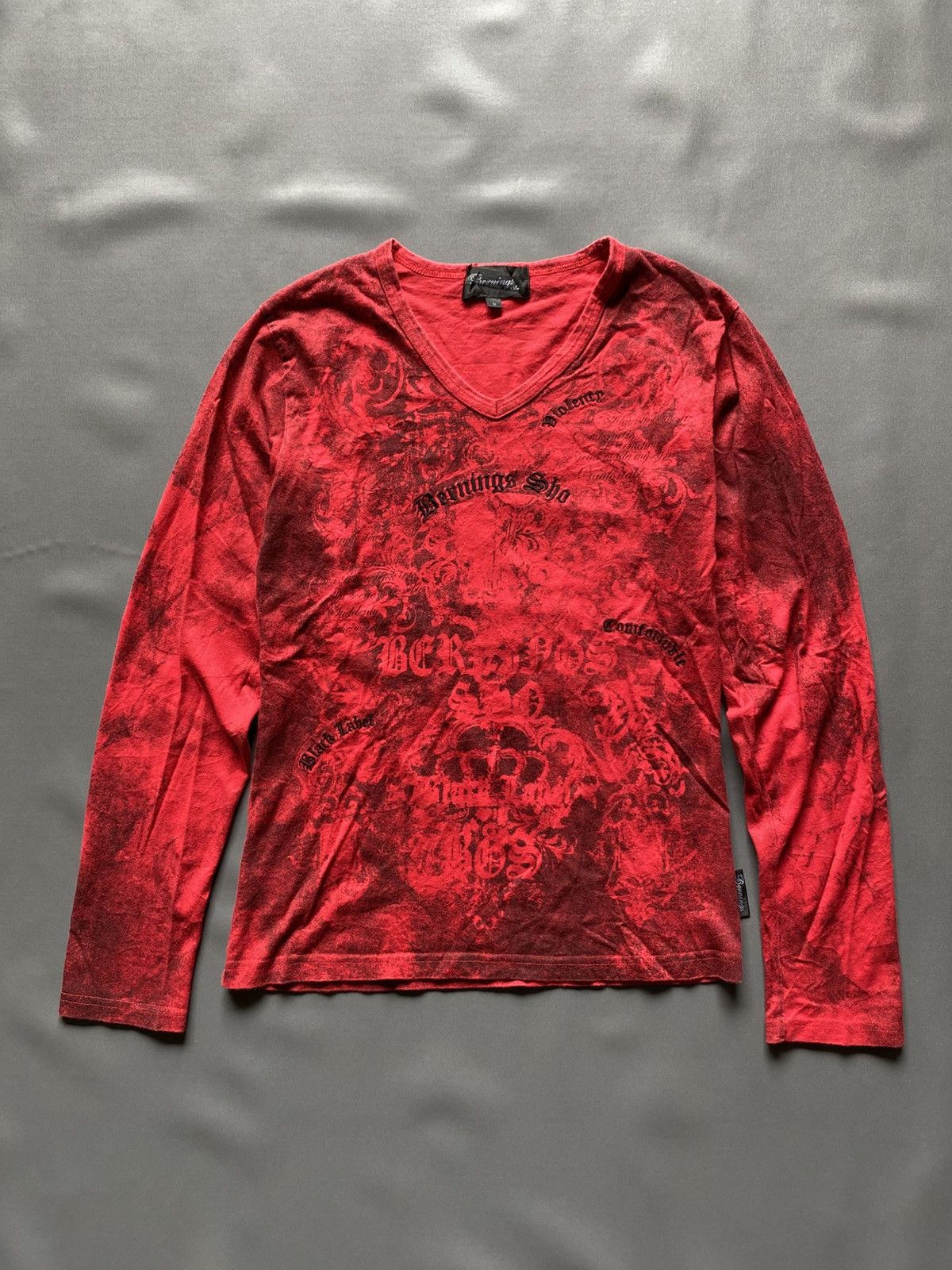 BERNINGS SHO Bernings Sho Longsleeve Tshirt Poem Y2K Style Size L / US 10 / IT 46 - 1 Thumbnail