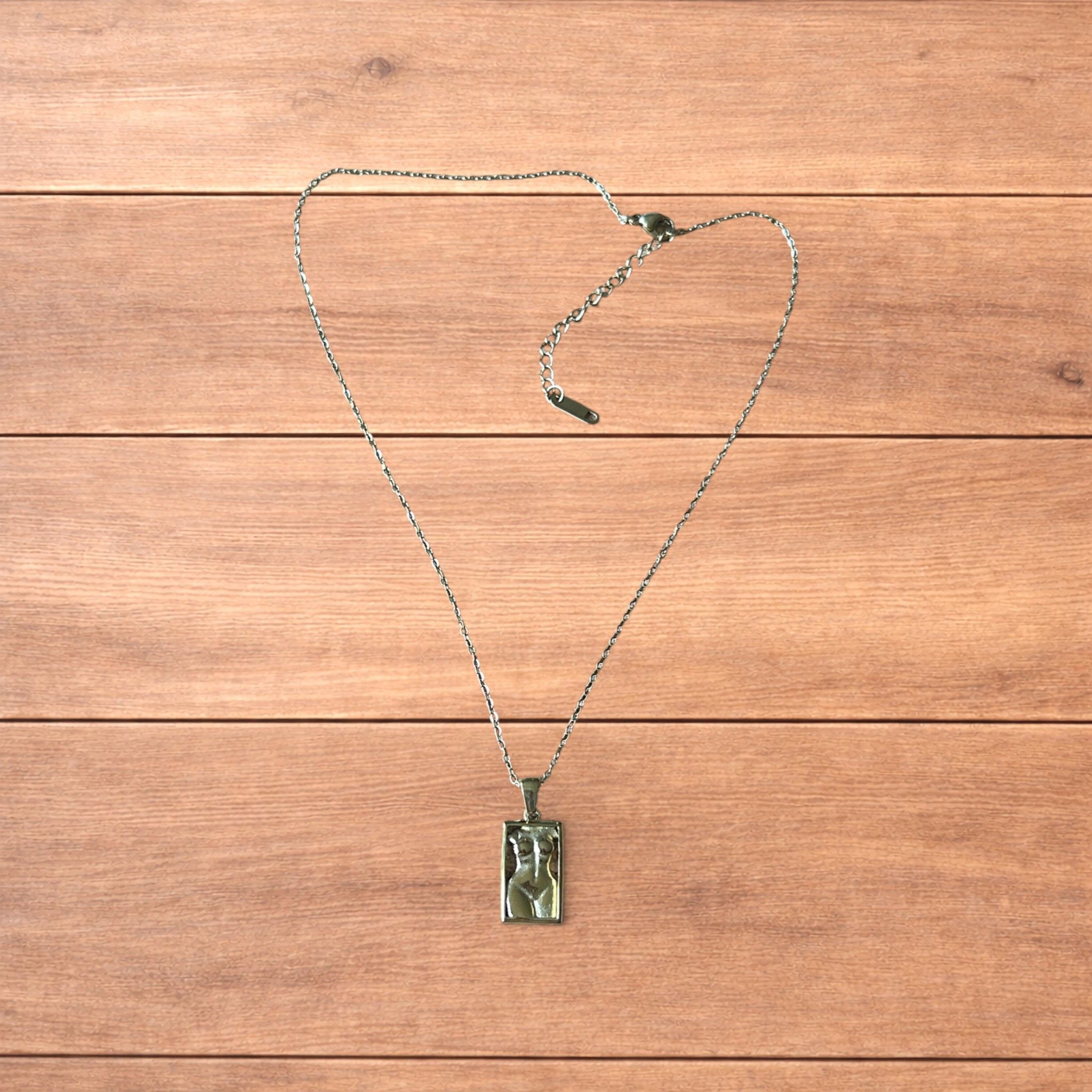 Japanese Brand Gold stainless necklace of woman figure silhouette body. Size ONE SIZE - 3 Thumbnail