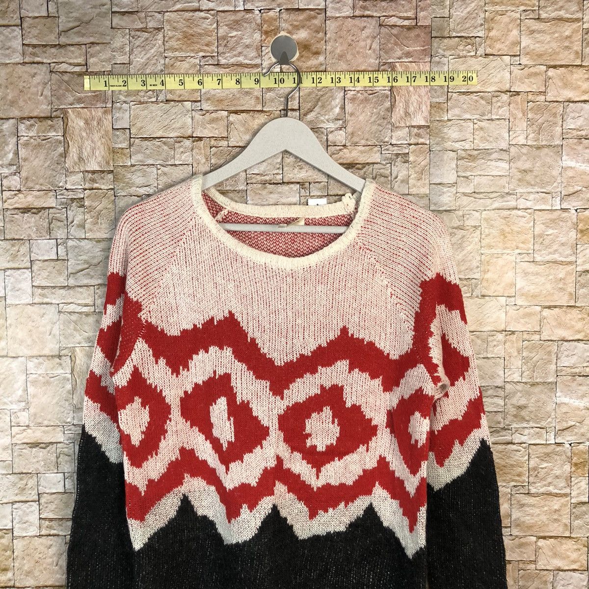 Homespun Knitwear × Japanese Brand KJ Collection Red Knitwear #A1107 Size M / US 6-8 / IT 42-44 - 2 Thumbnail