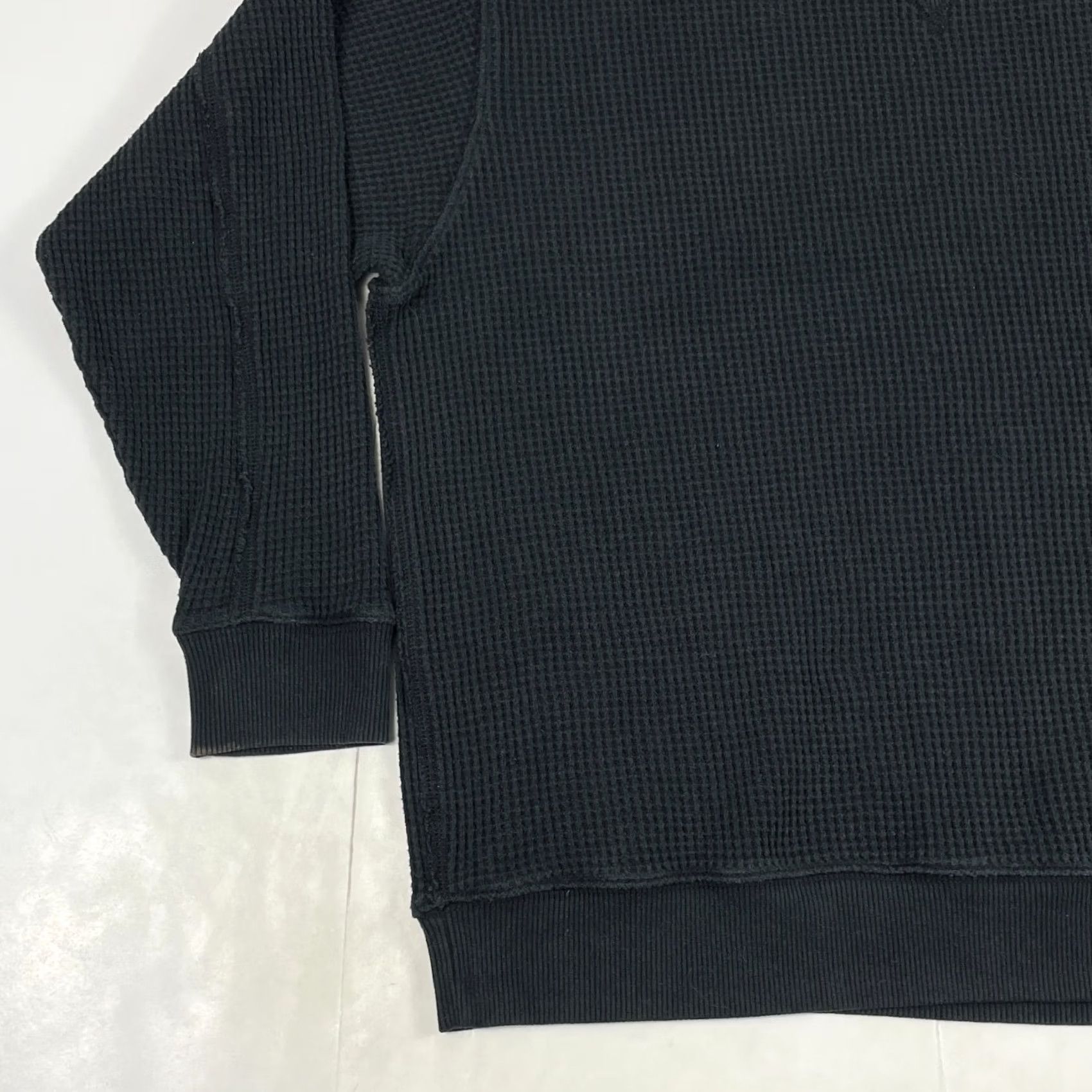 Vintage Aerie Sweater Womens Small Black Thermal Waffle Knit Long Sleeve Pullover Casual Workwear Knit Crew Neck Pullover Fall Winter Womens Size S / US 4 / IT 40 - 5 Thumbnail