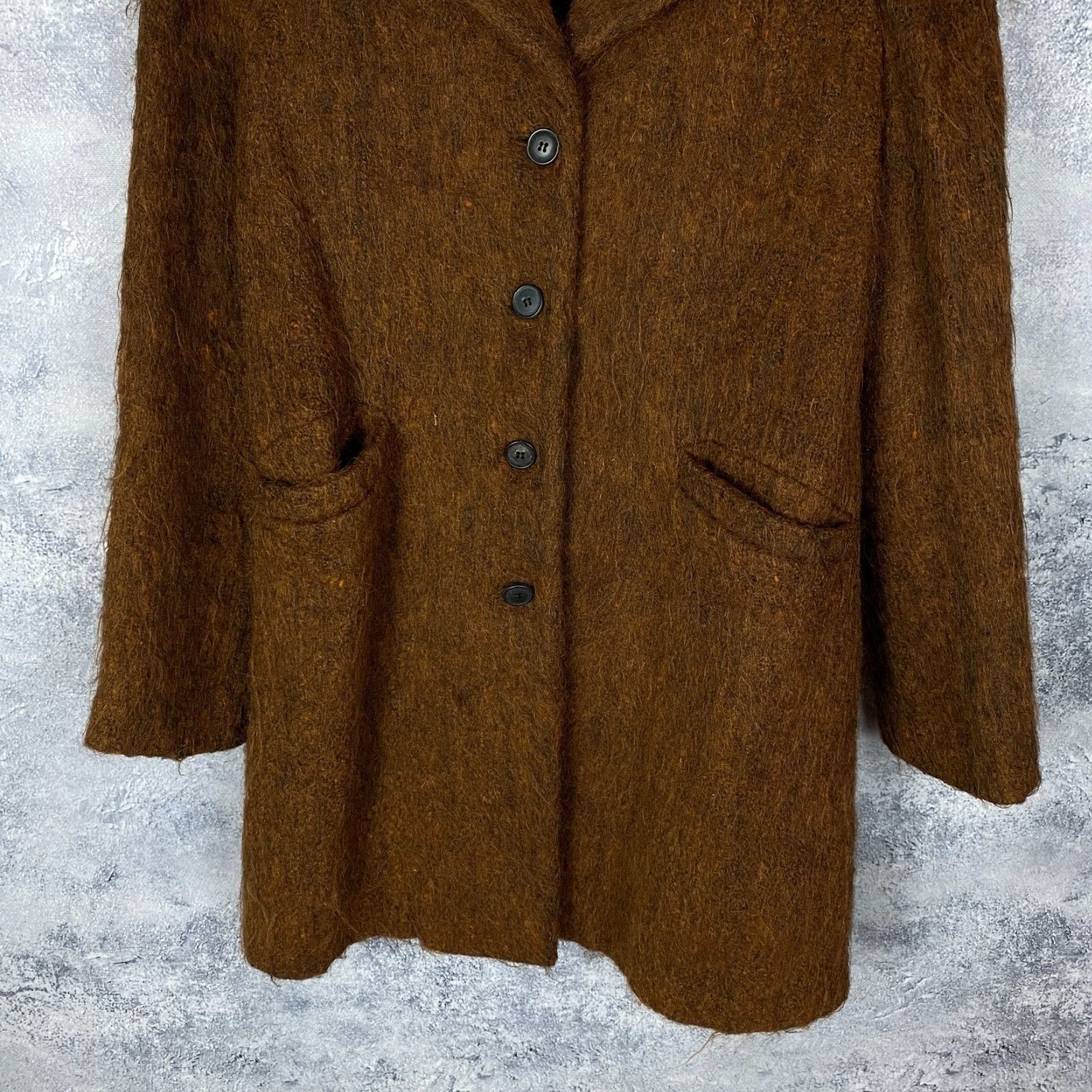 A.P.C. VINTAGE APC Jacket Women Wool Brown Size M overcoat Size M / US 6-8 / IT 42-44 - 3 Thumbnail