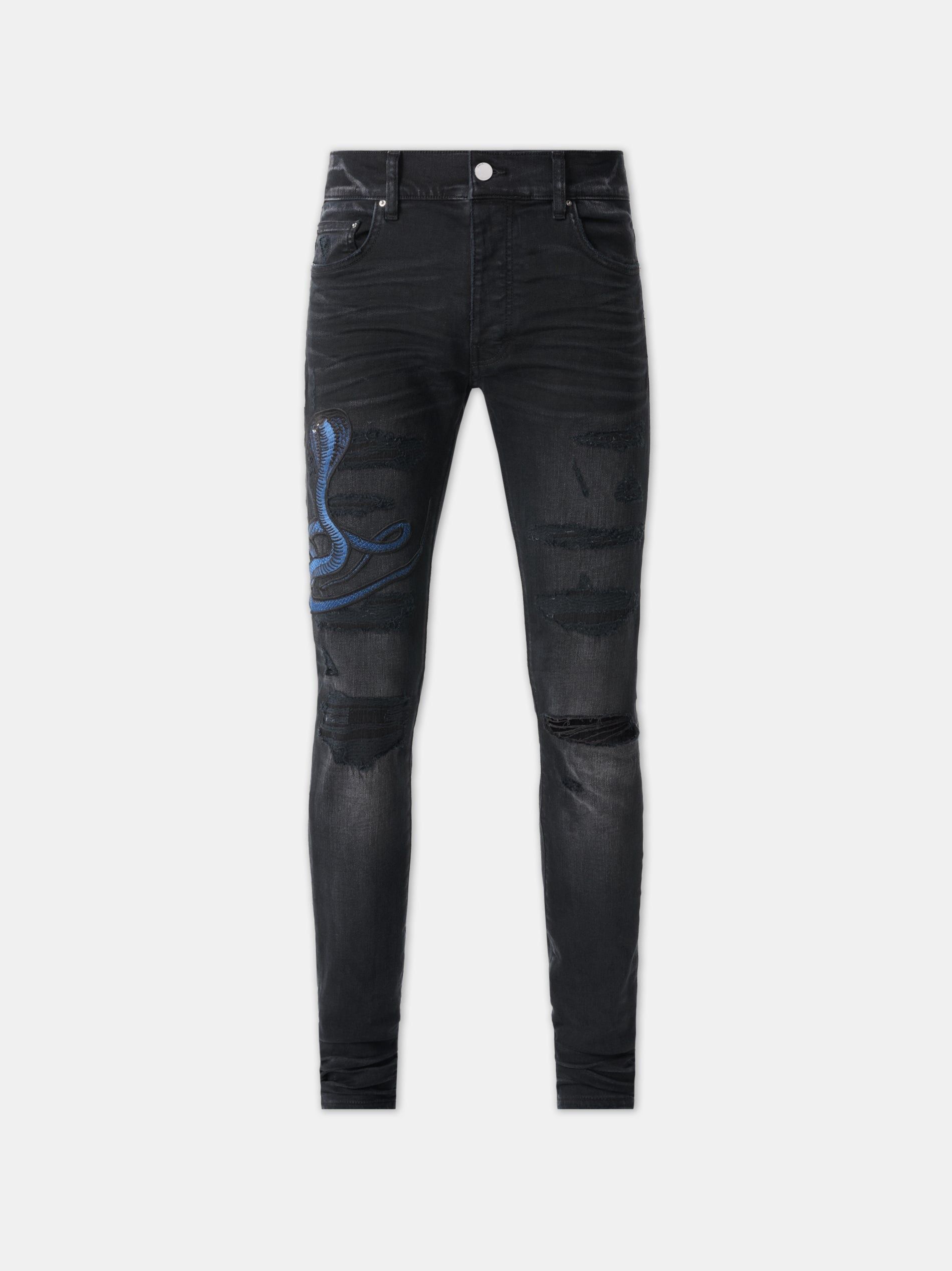 Amiri o1s1wg110825 Poison Archival Jeans in Black Size US 30 / EU 46 - 1 Thumbnail