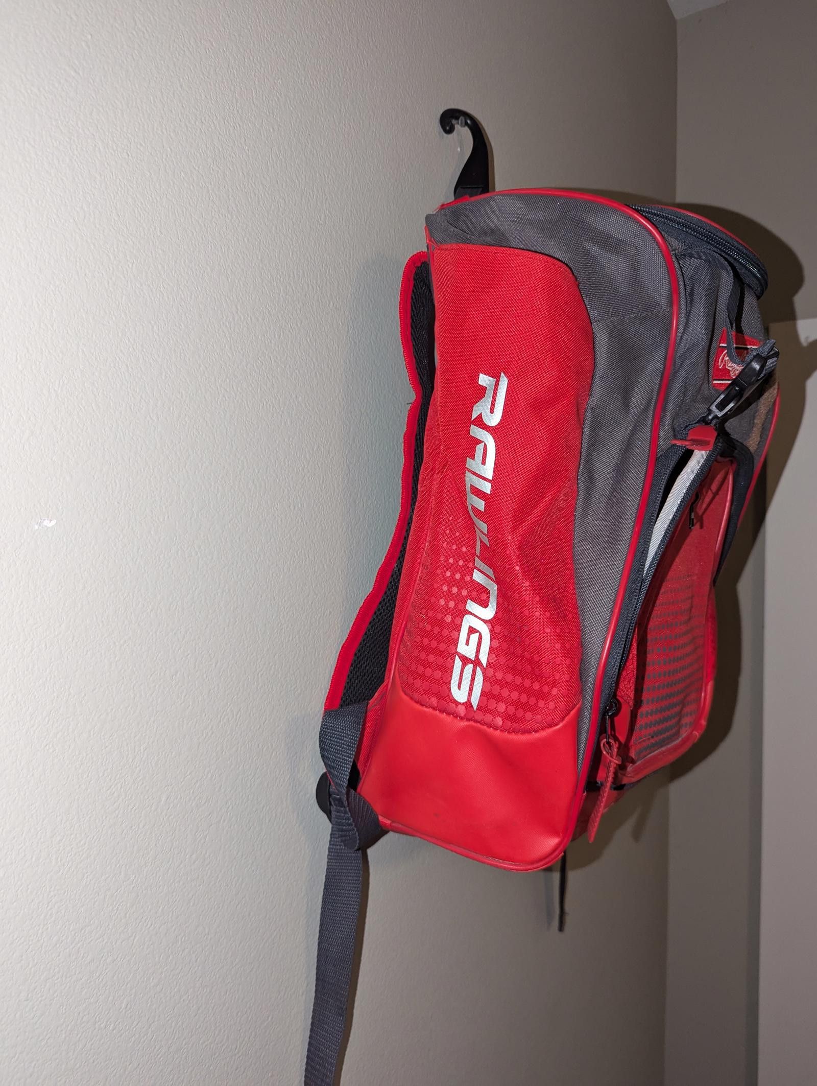 Designer Vintage Rawlings Red Sports Backpack Size ONE SIZE - 4 Thumbnail