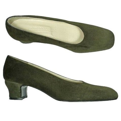 Giorgio Armani NEW Giorgio Armani Women 9M Italian Dark Green Suede Leather Size US 9 / IT 39 - 5 Thumbnail
